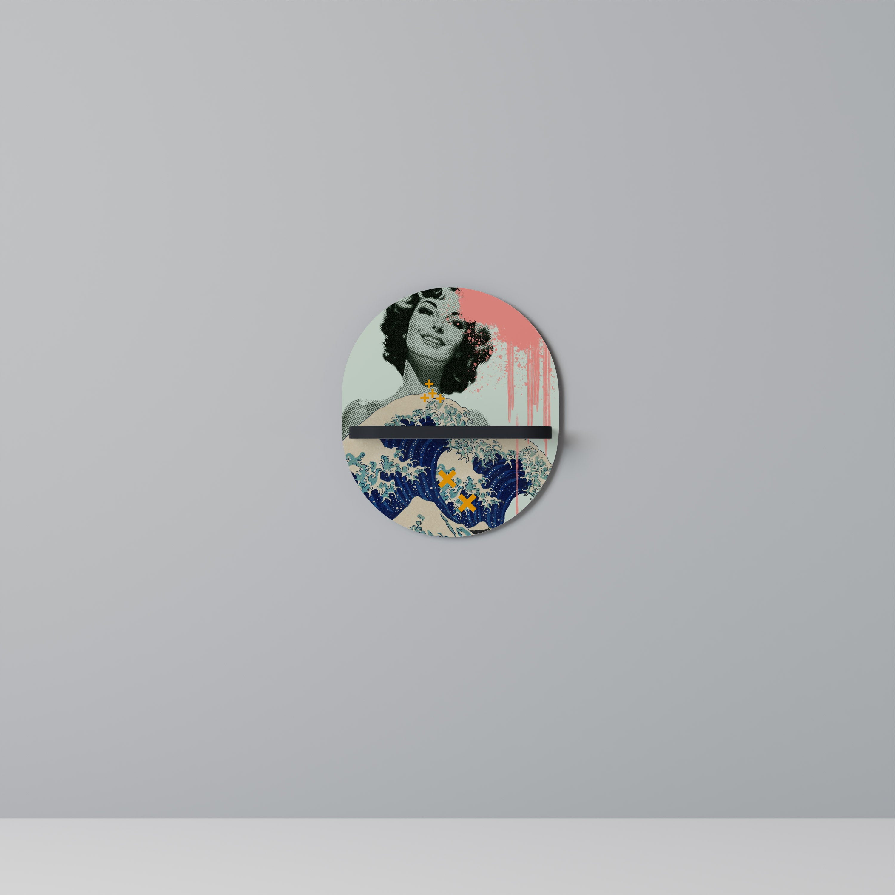 KANAGAWA BEAUTY Półka owalna Czarna