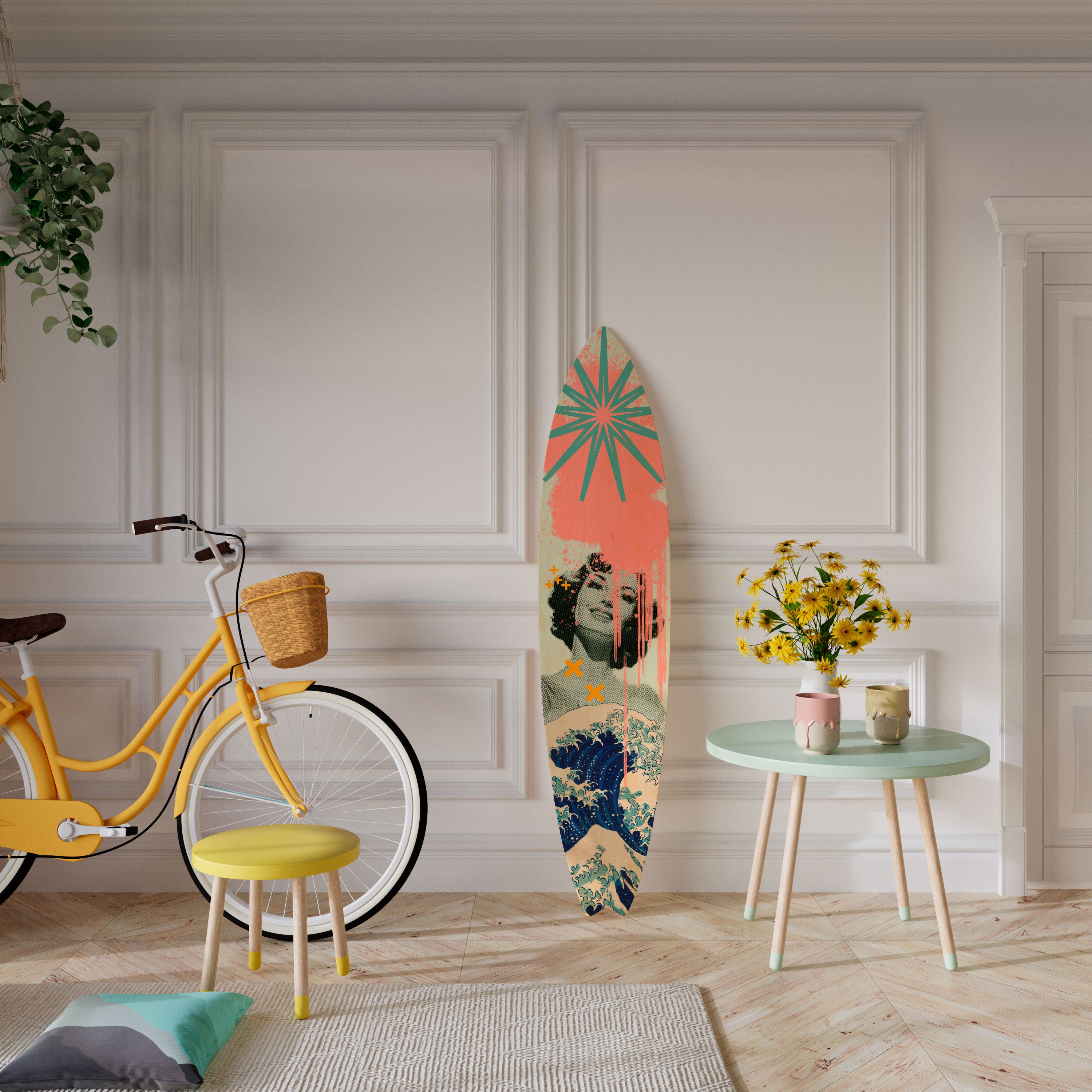 KANAGAWA BEAUTY Dekoracyjna deska surfingowa