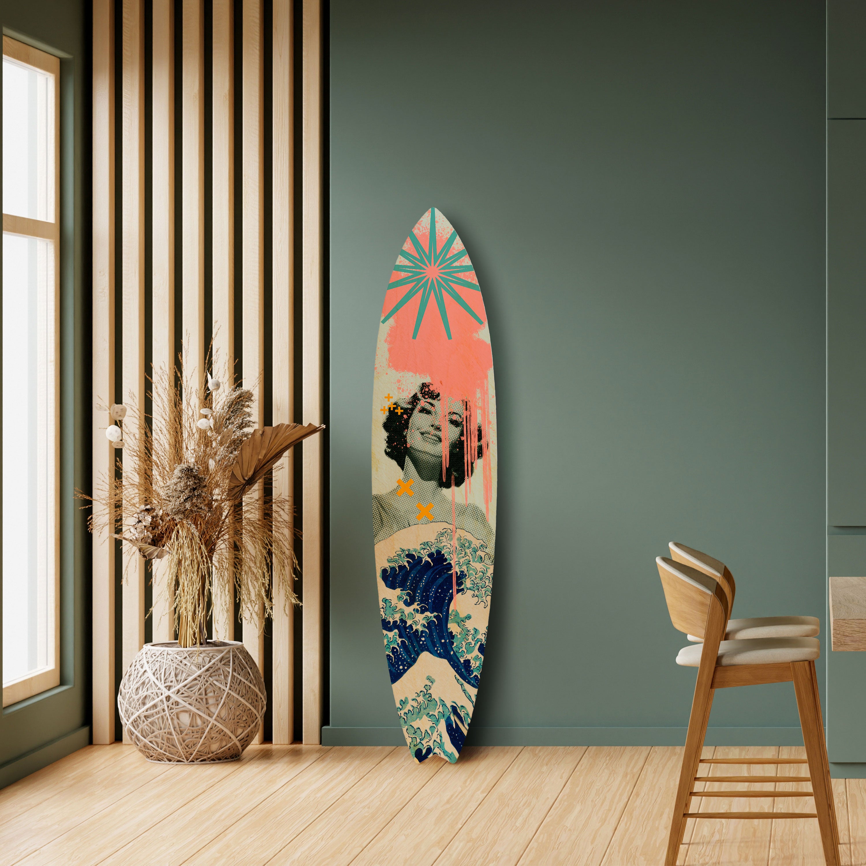 KANAGAWA BEAUTY Dekoracyjna deska surfingowa