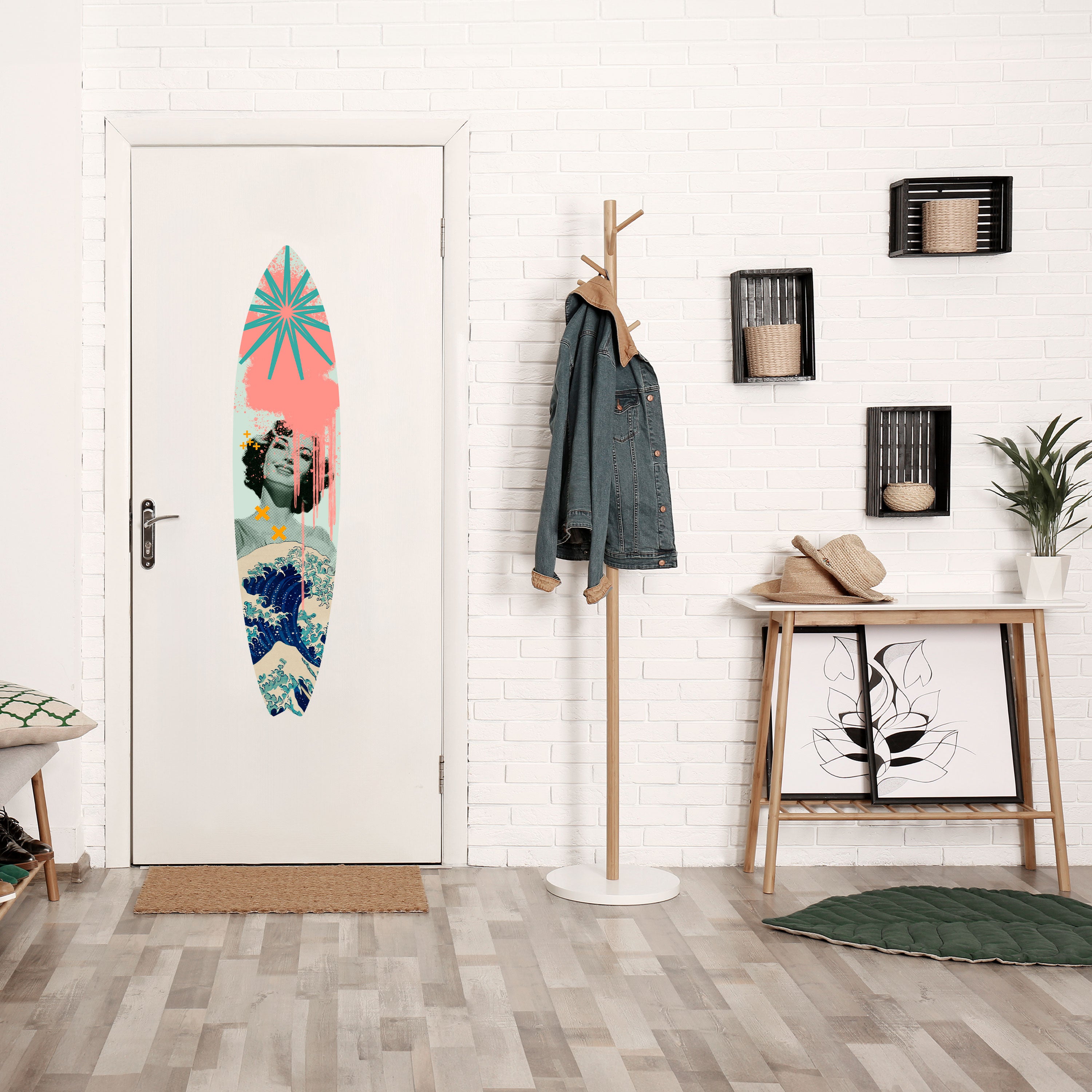 KANAGAWA BEAUTY Naklejka - deska surfingowa