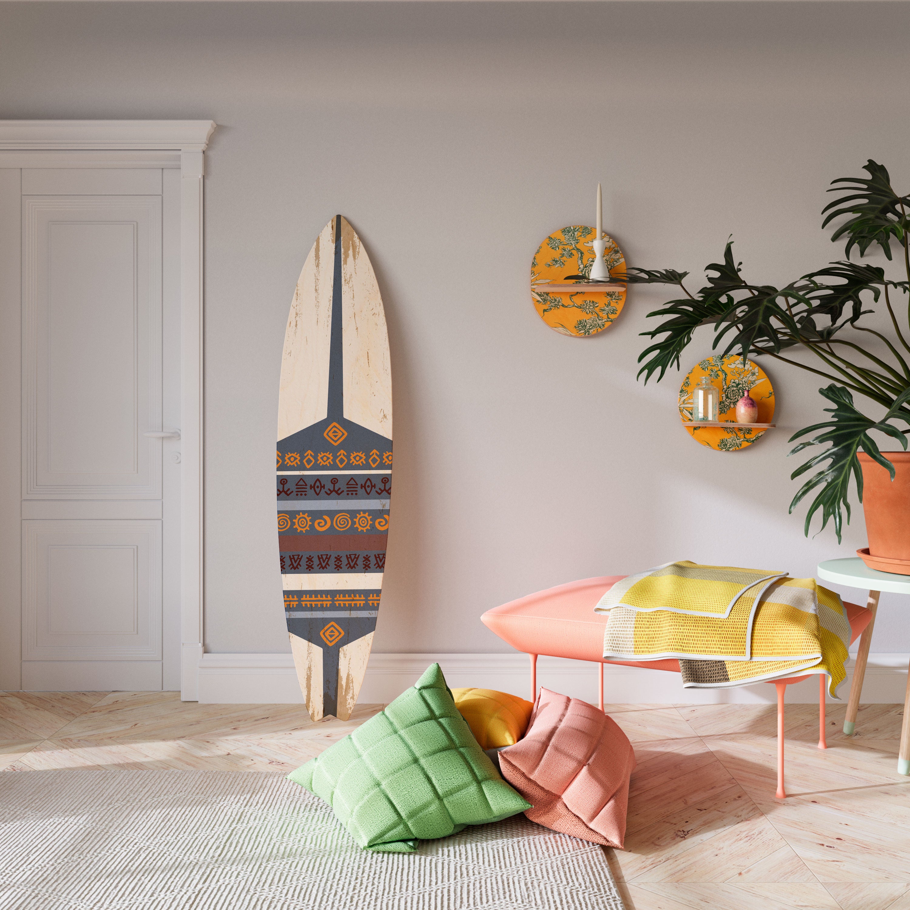 AFRICAN VINTAGE Dekoracyjna deska surfingowa
