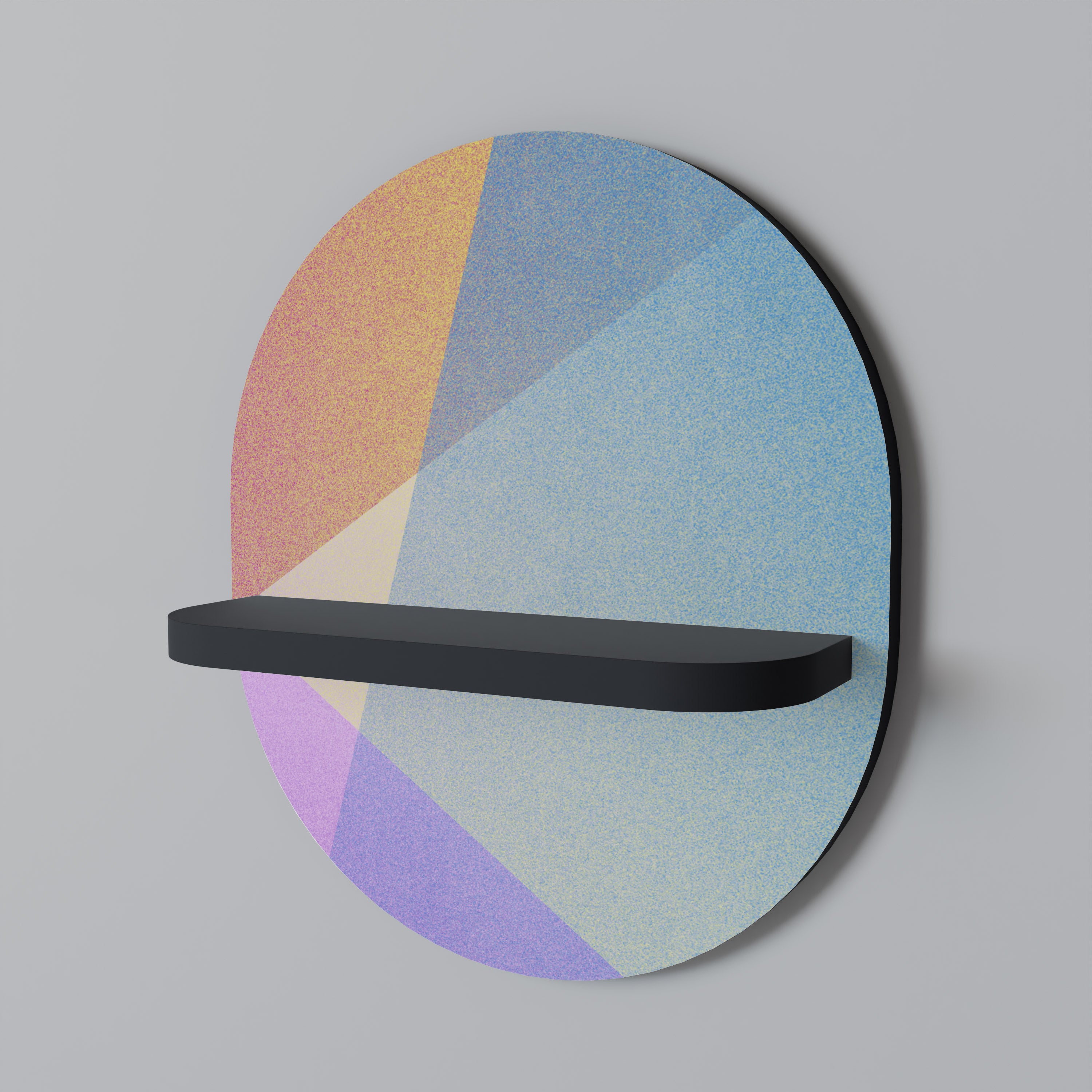 BRIGHT GEOMETRY Półka owalna Czarna