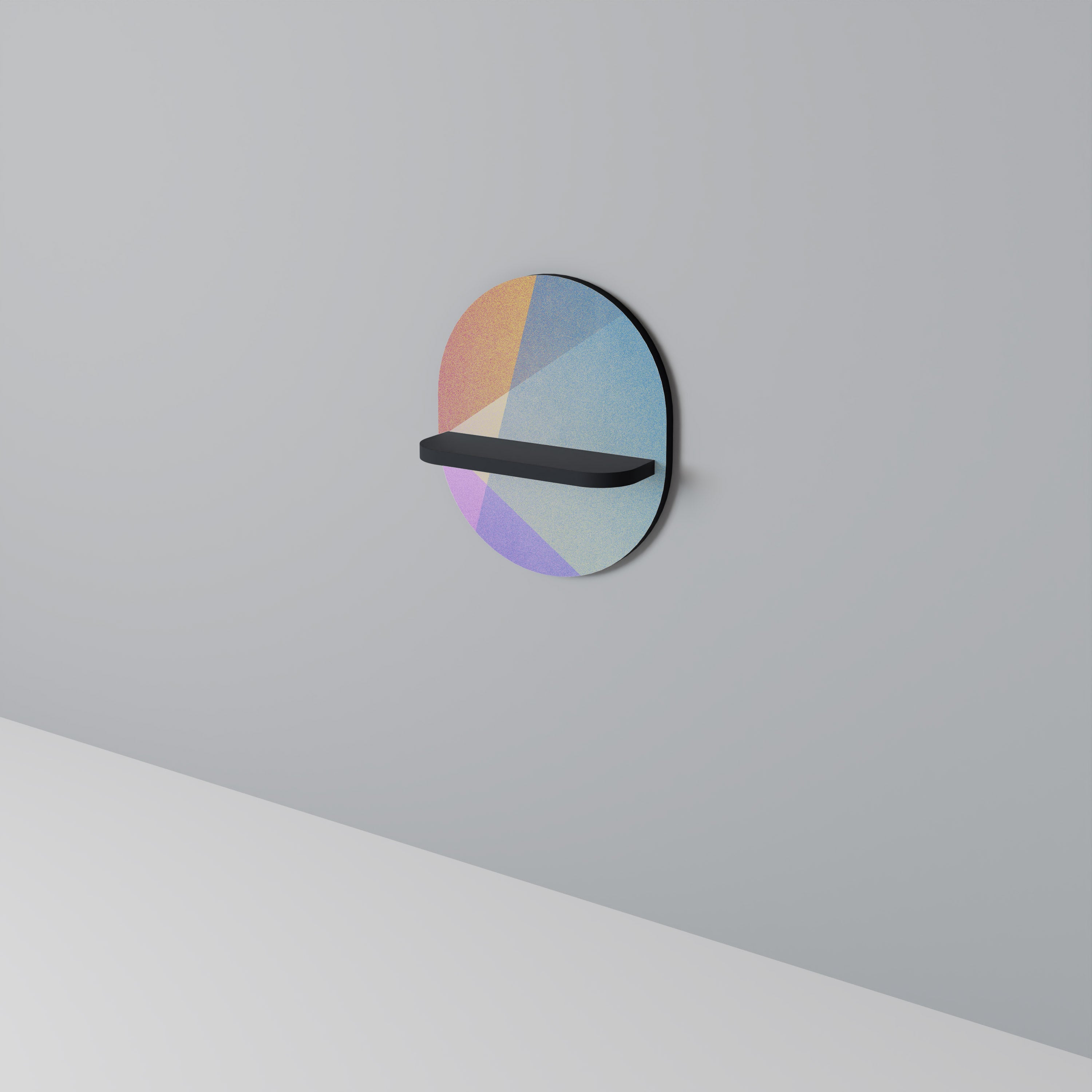 BRIGHT GEOMETRY Półka owalna Czarna