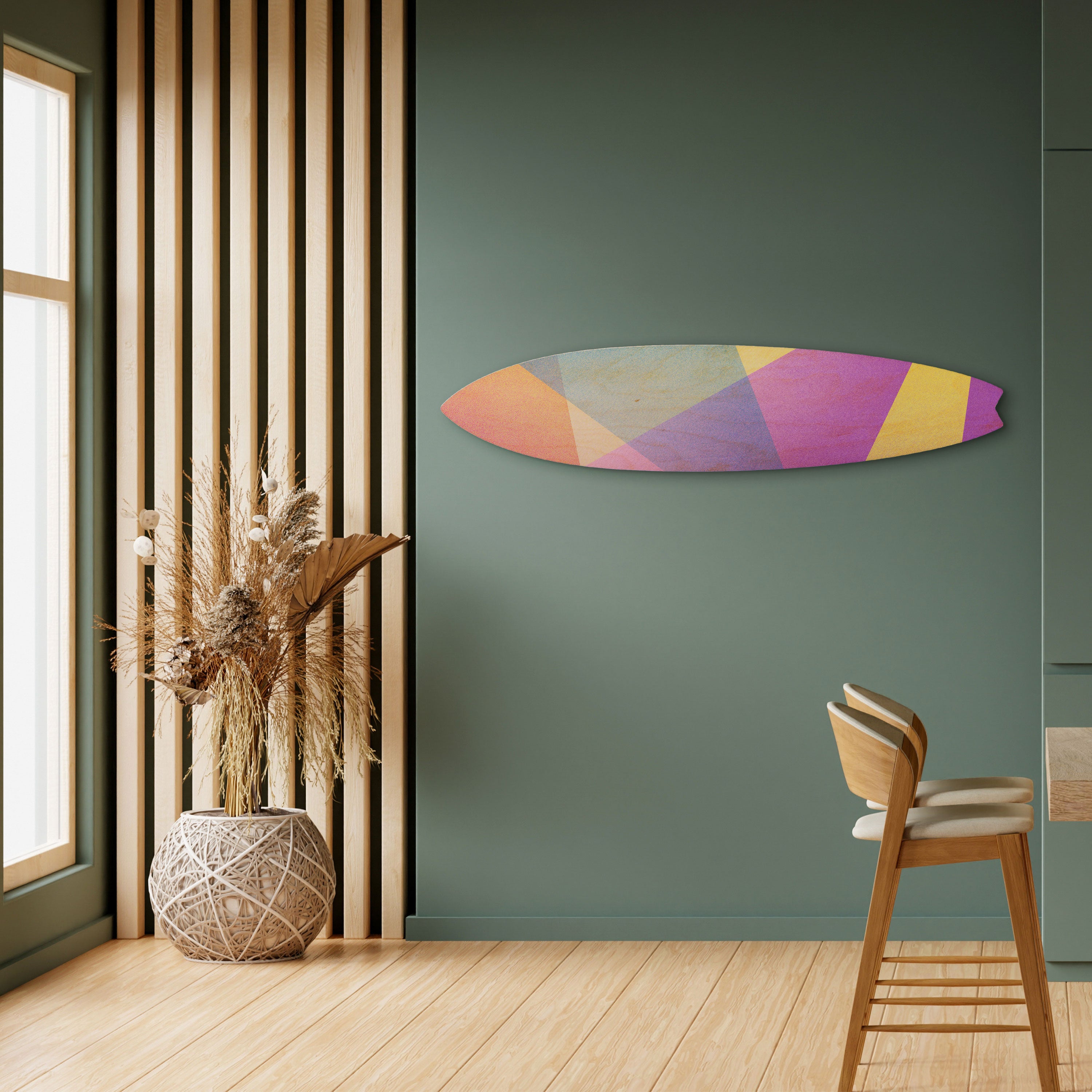 BRIGHT GEOMETRY Dekoracyjna deska surfingowa