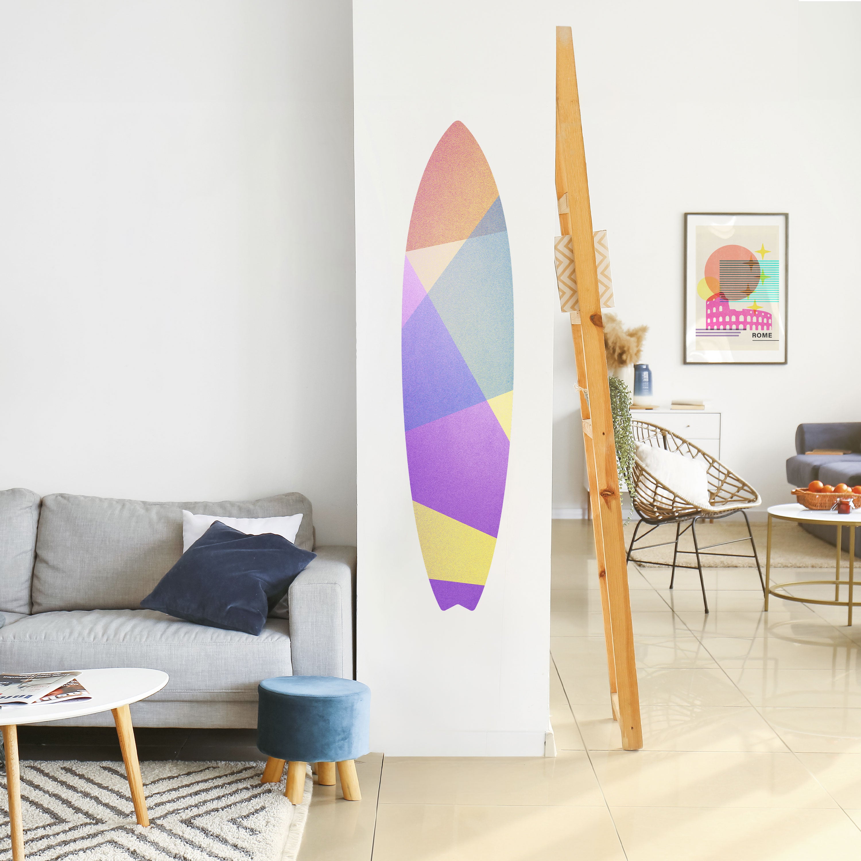 BRIGHT GEOMETRY Naklejka - deska surfingowa