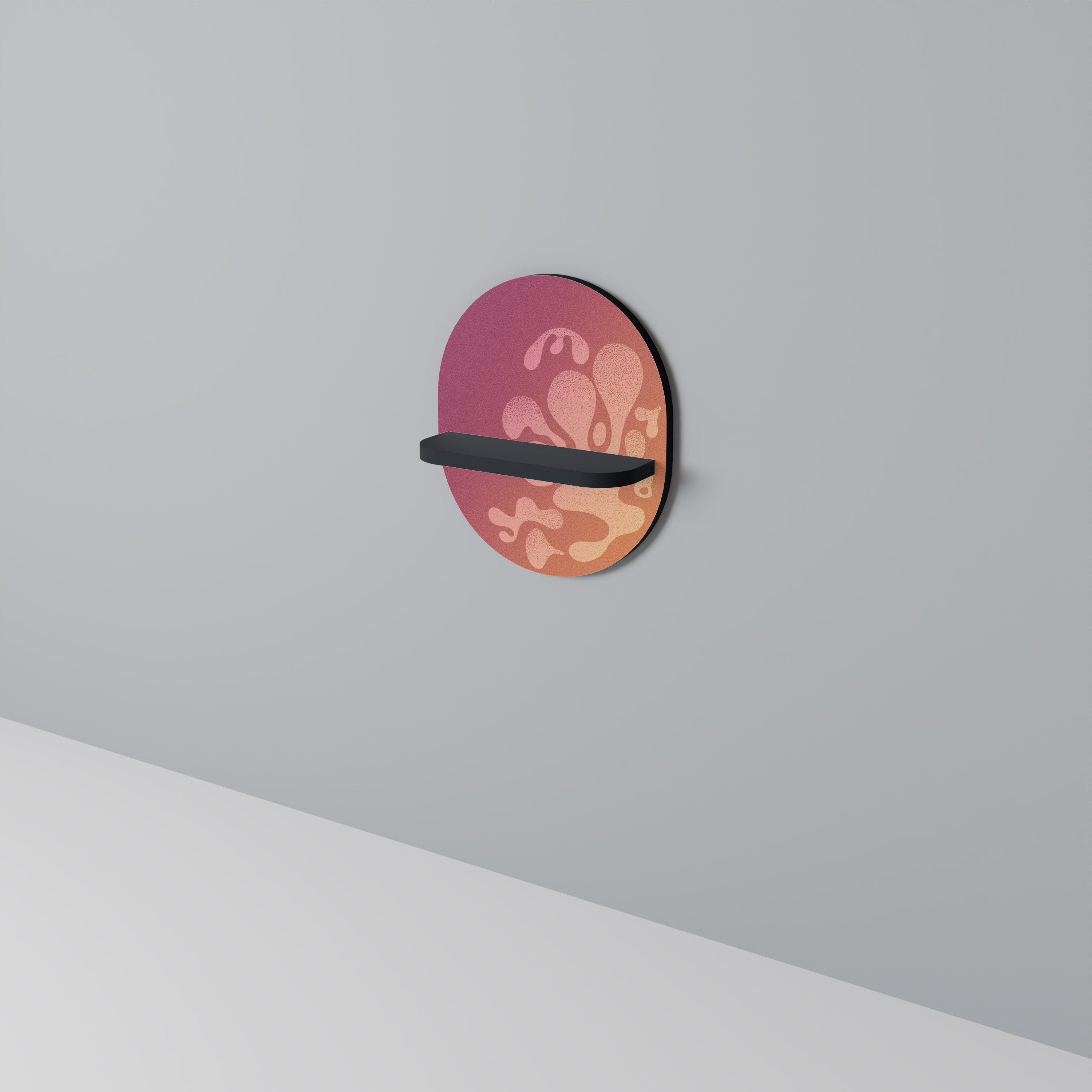 IRREGULAR PINK Półka owalna Czarna