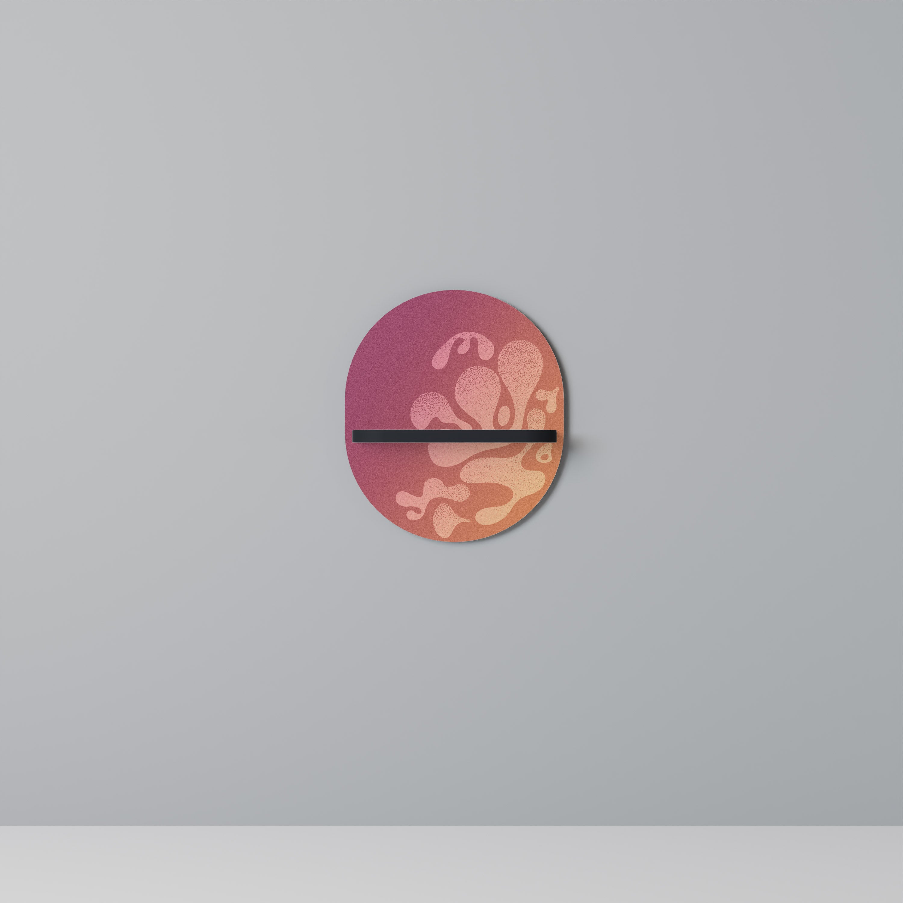 IRREGULAR PINK Półka owalna Czarna