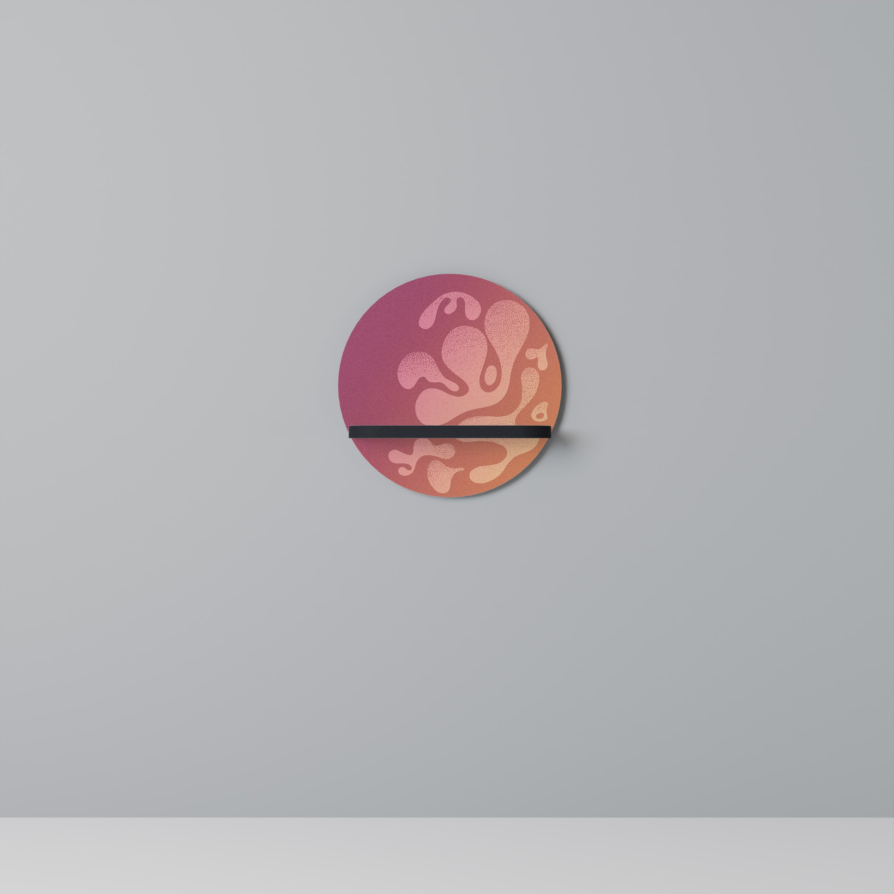 IRREGULAR PINK Półka okrągła Czarna