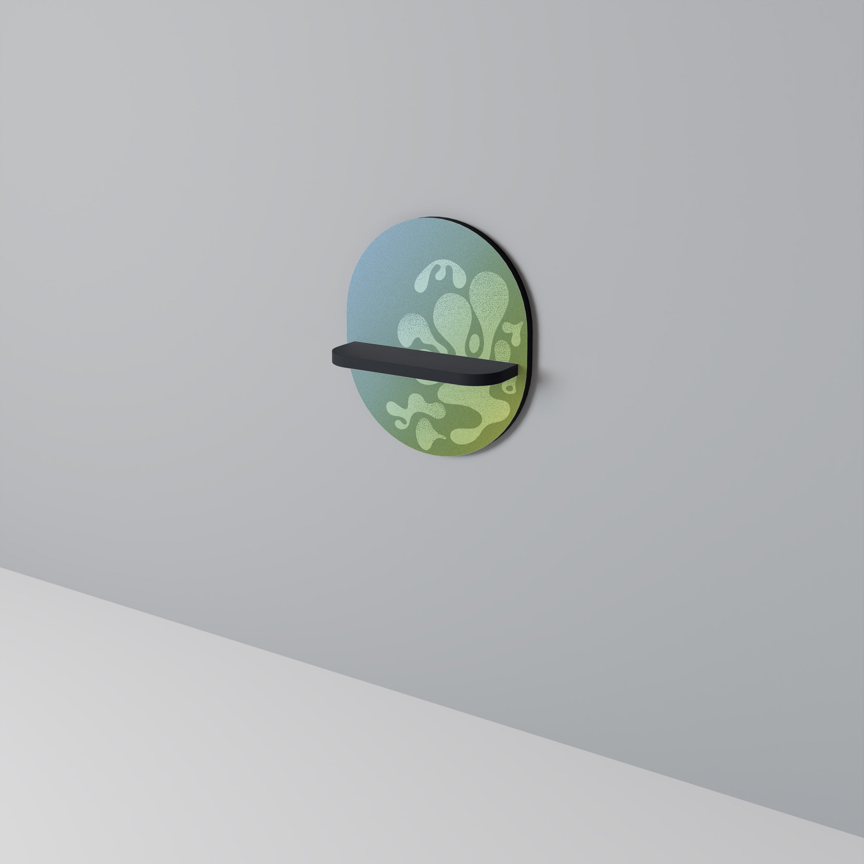 IRREGULAR BLUE Półka owalna Czarna