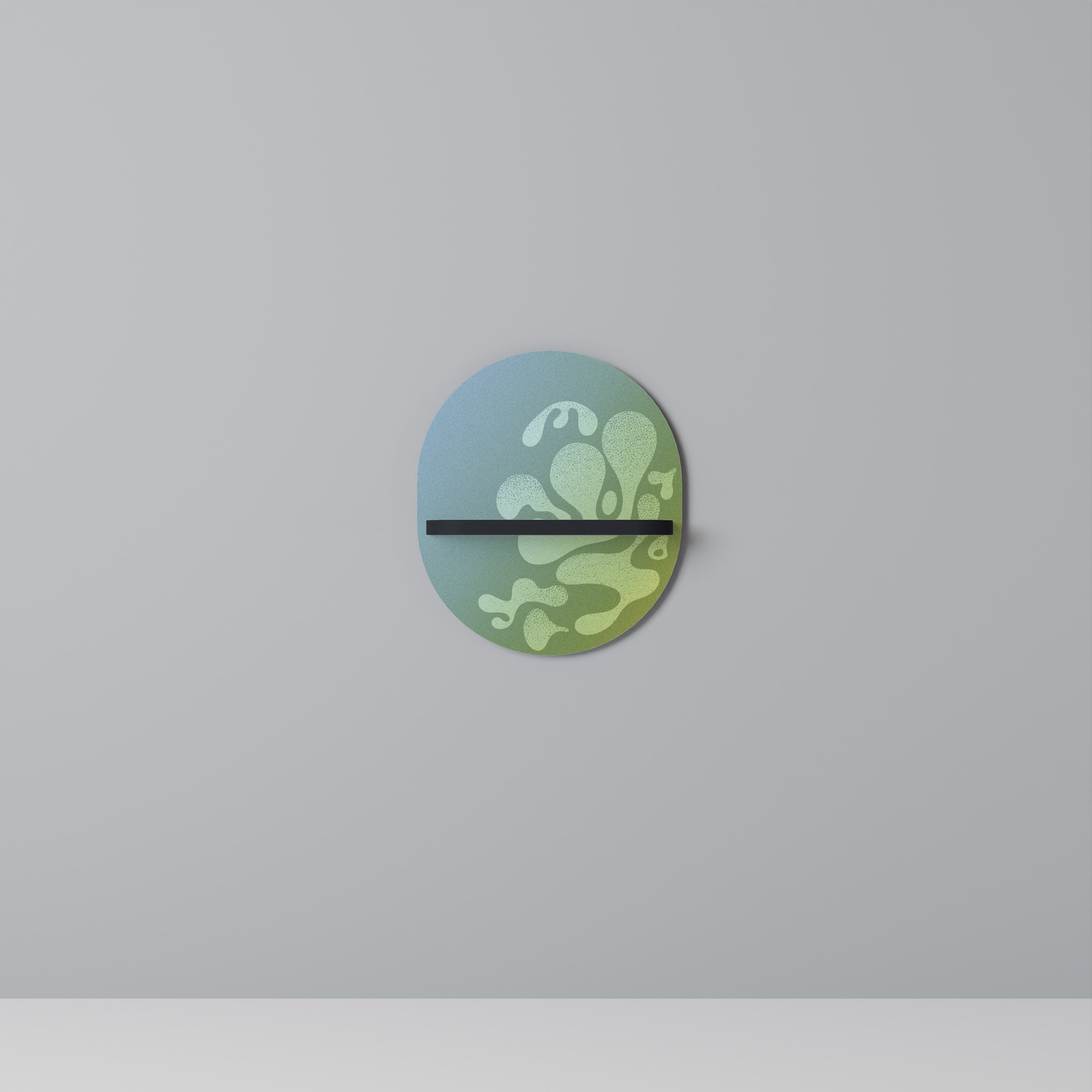 IRREGULAR BLUE Półka owalna Czarna