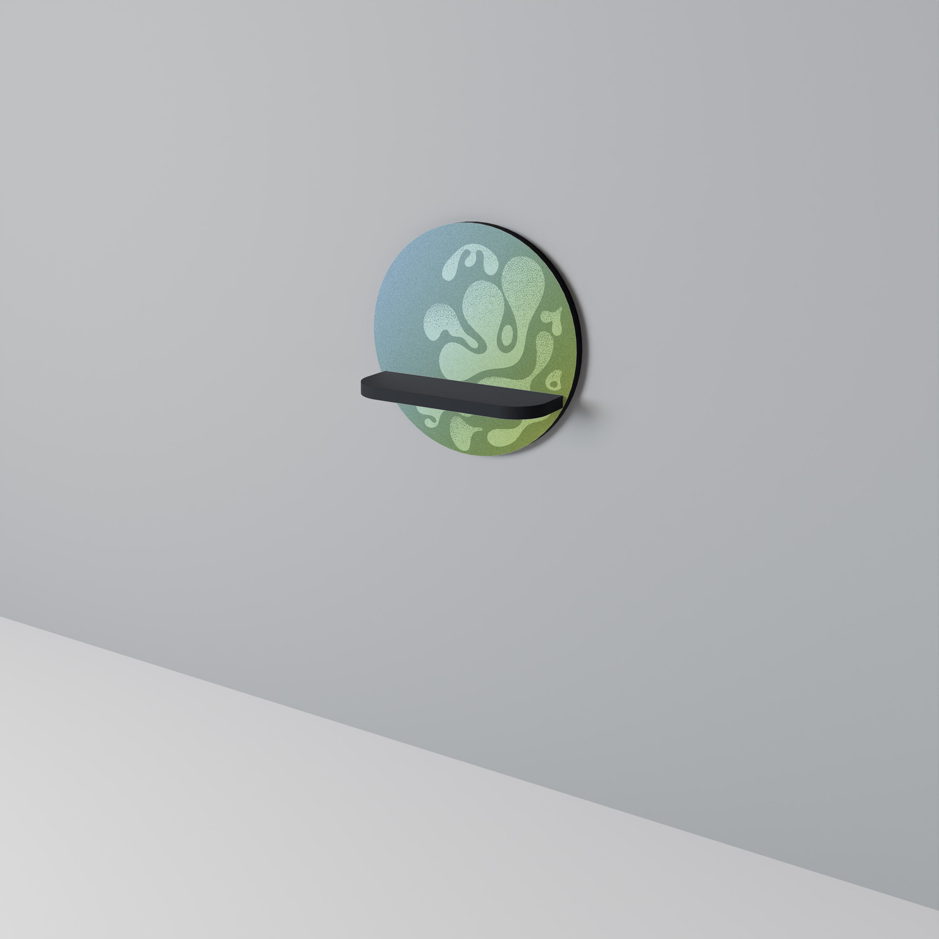 IRREGULAR BLUE Półka okrągła Czarna