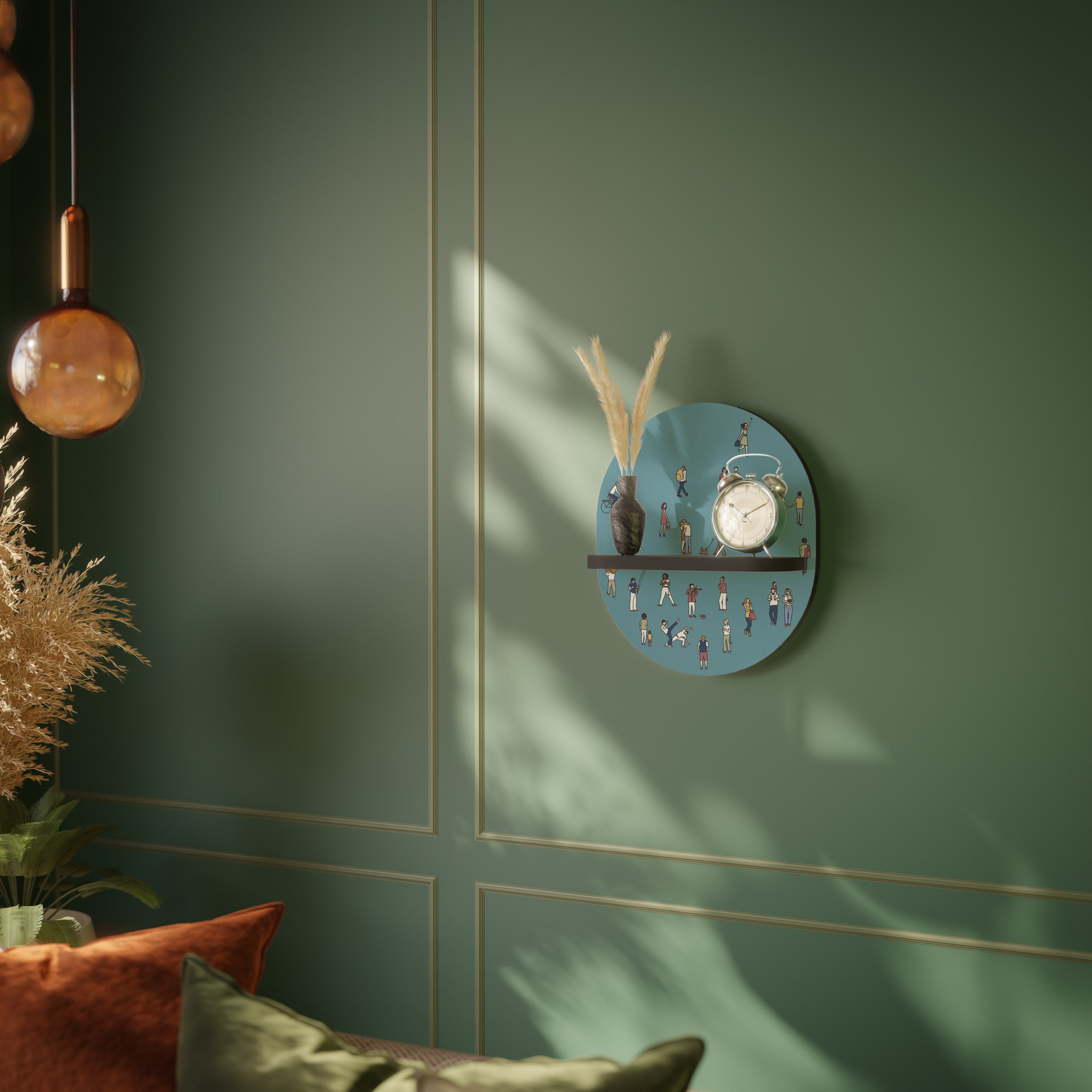 COLLECTIVE STREAM Półka owalna Czarna