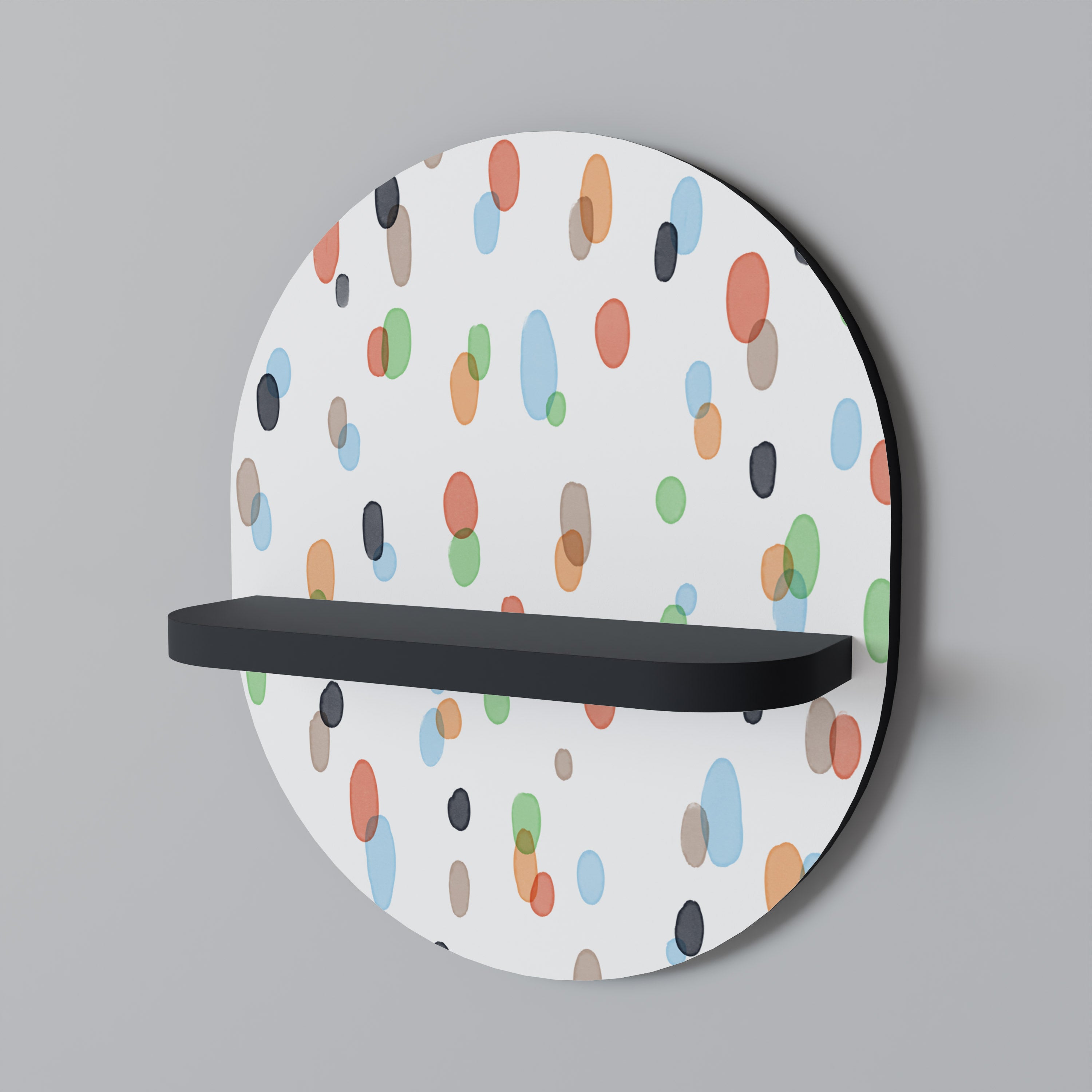 ENERGETIC SPOTS Półka owalna Czarna