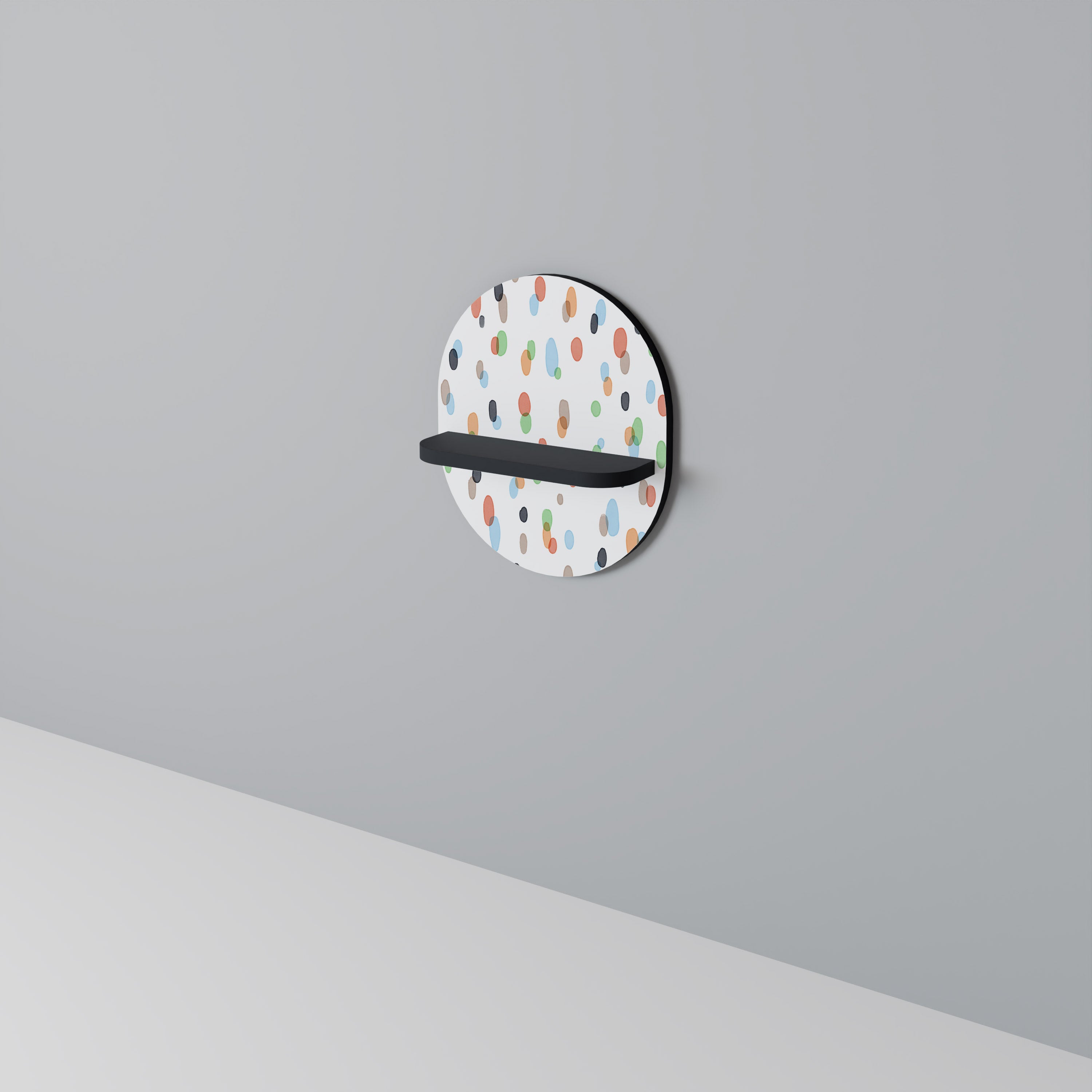 ENERGETIC SPOTS Półka owalna Czarna