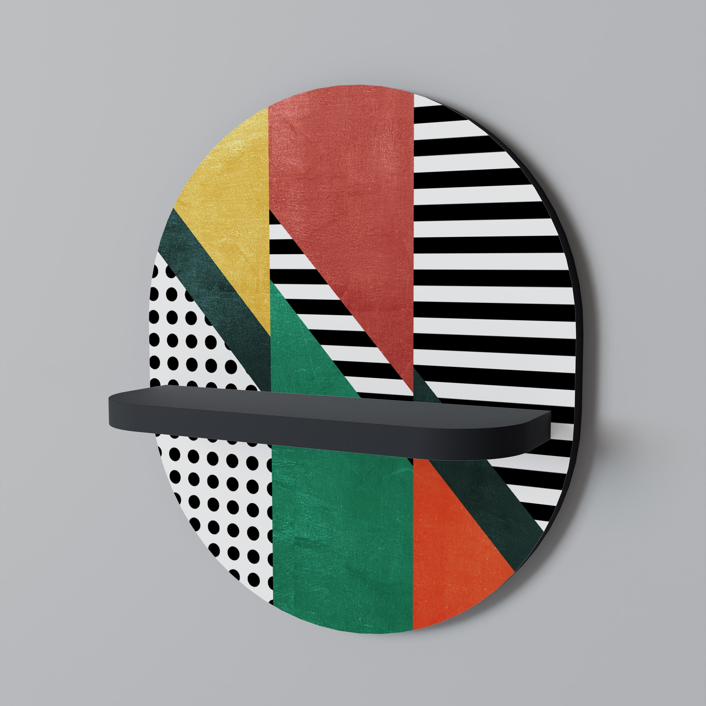 MAKESHIFT ARTISTRY Półka owalna Czarna