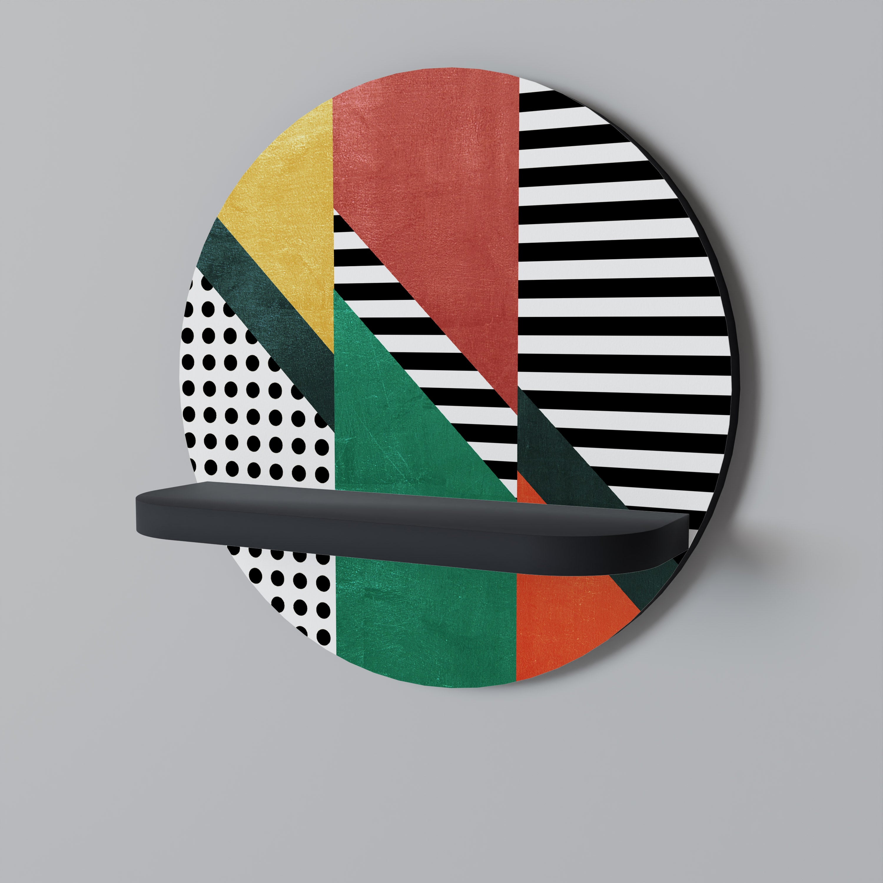 MAKESHIFT ARTISTRY Półka okrągła Czarna