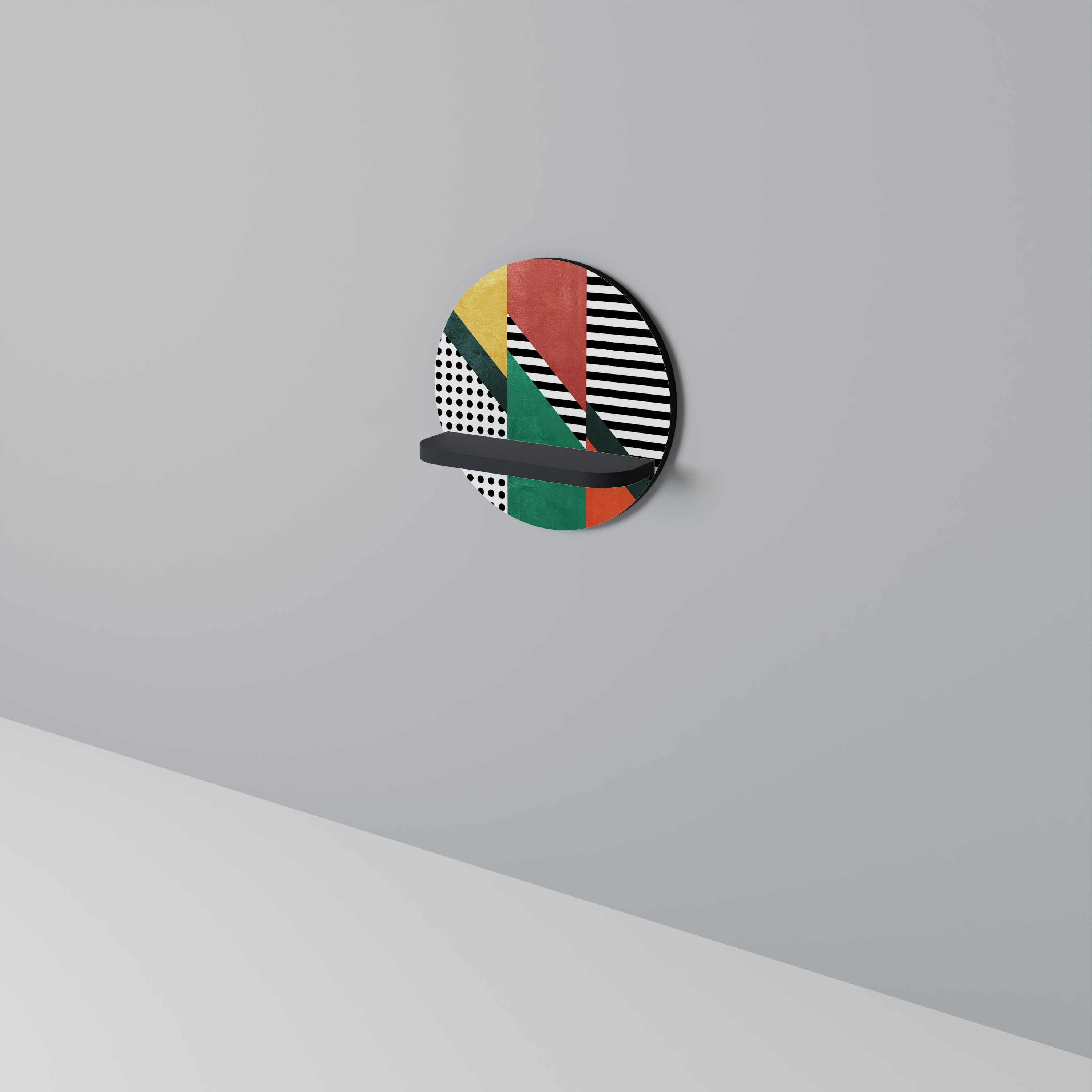 MAKESHIFT ARTISTRY Półka okrągła Czarna