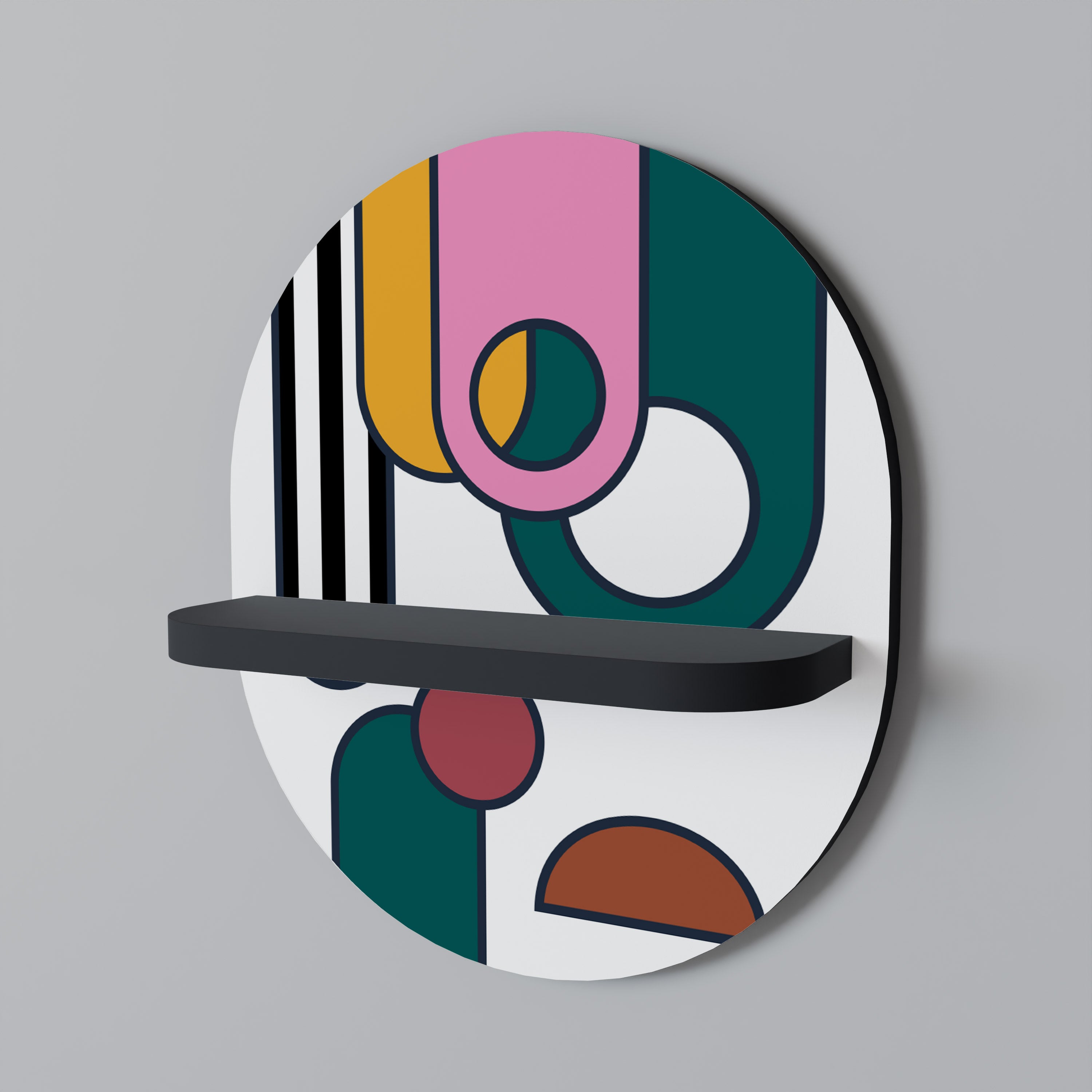 COOL STORY Półka owalna Czarna