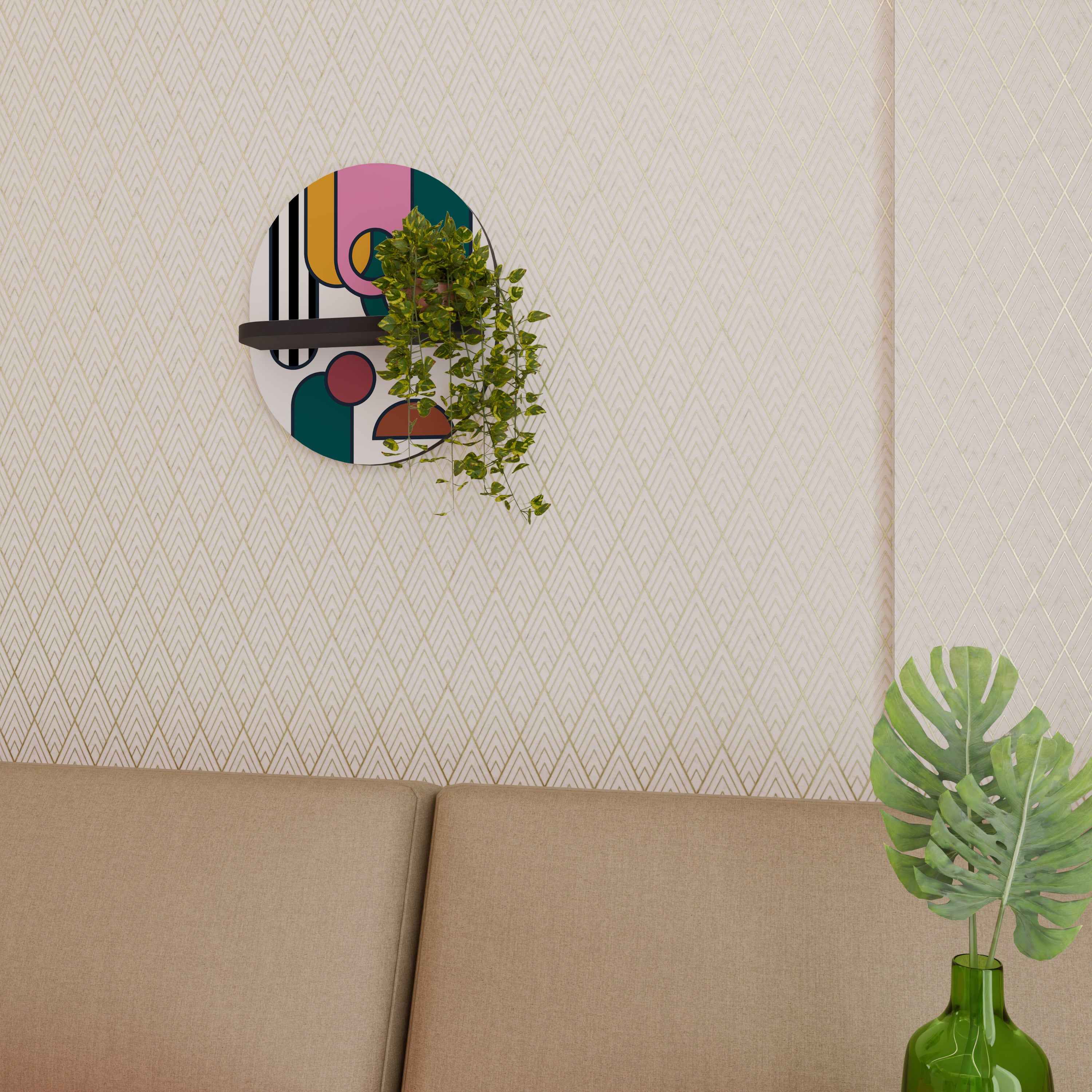 COOL STORY Półka owalna Czarna