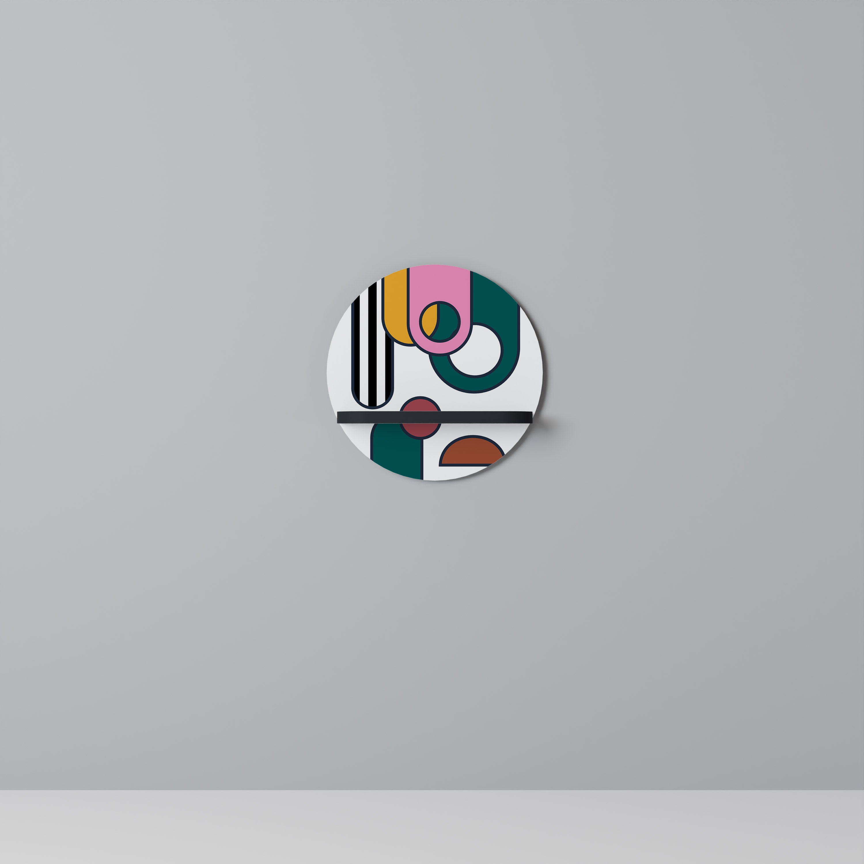 COOL STORY Półka okrągła Czarna