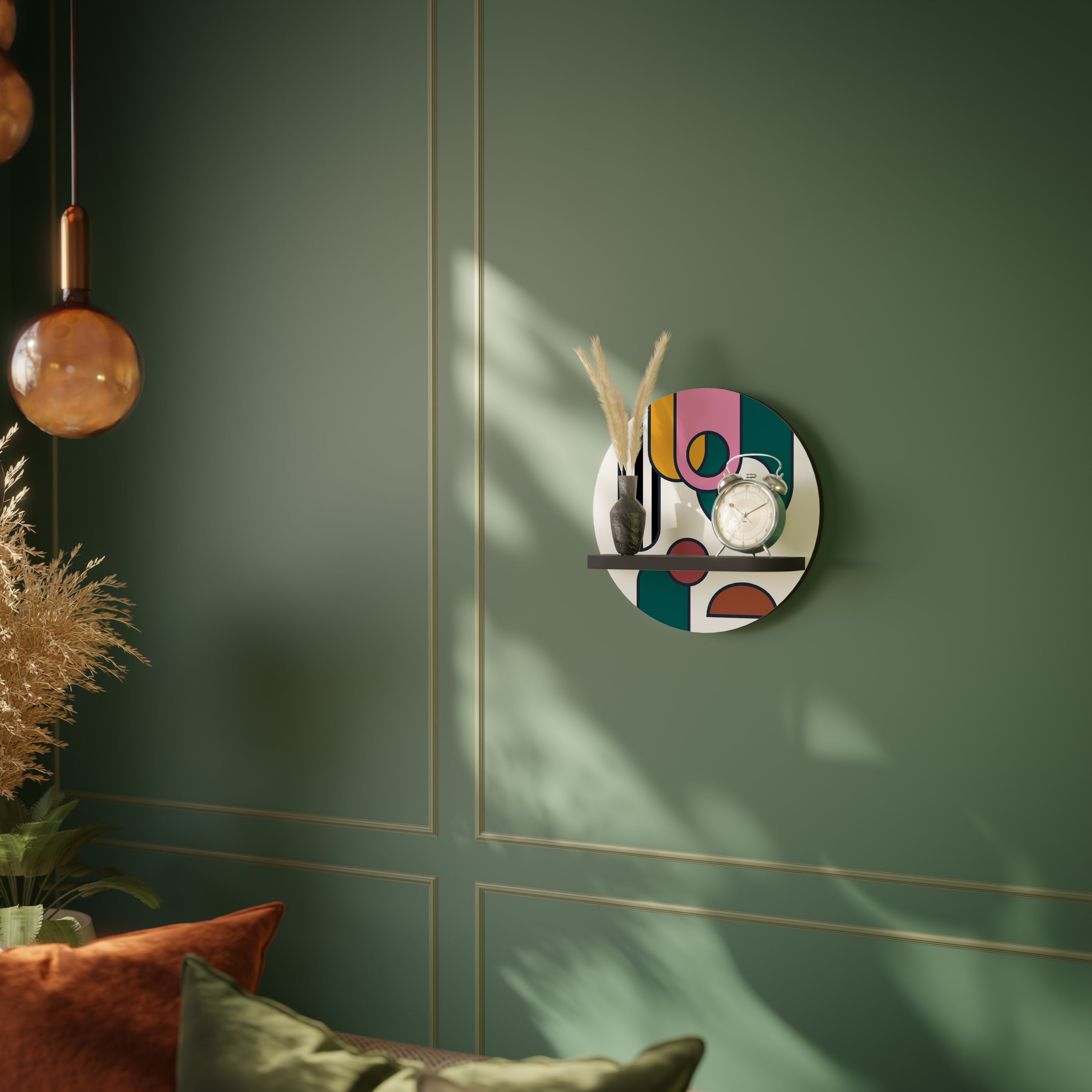 COOL STORY Półka okrągła Czarna