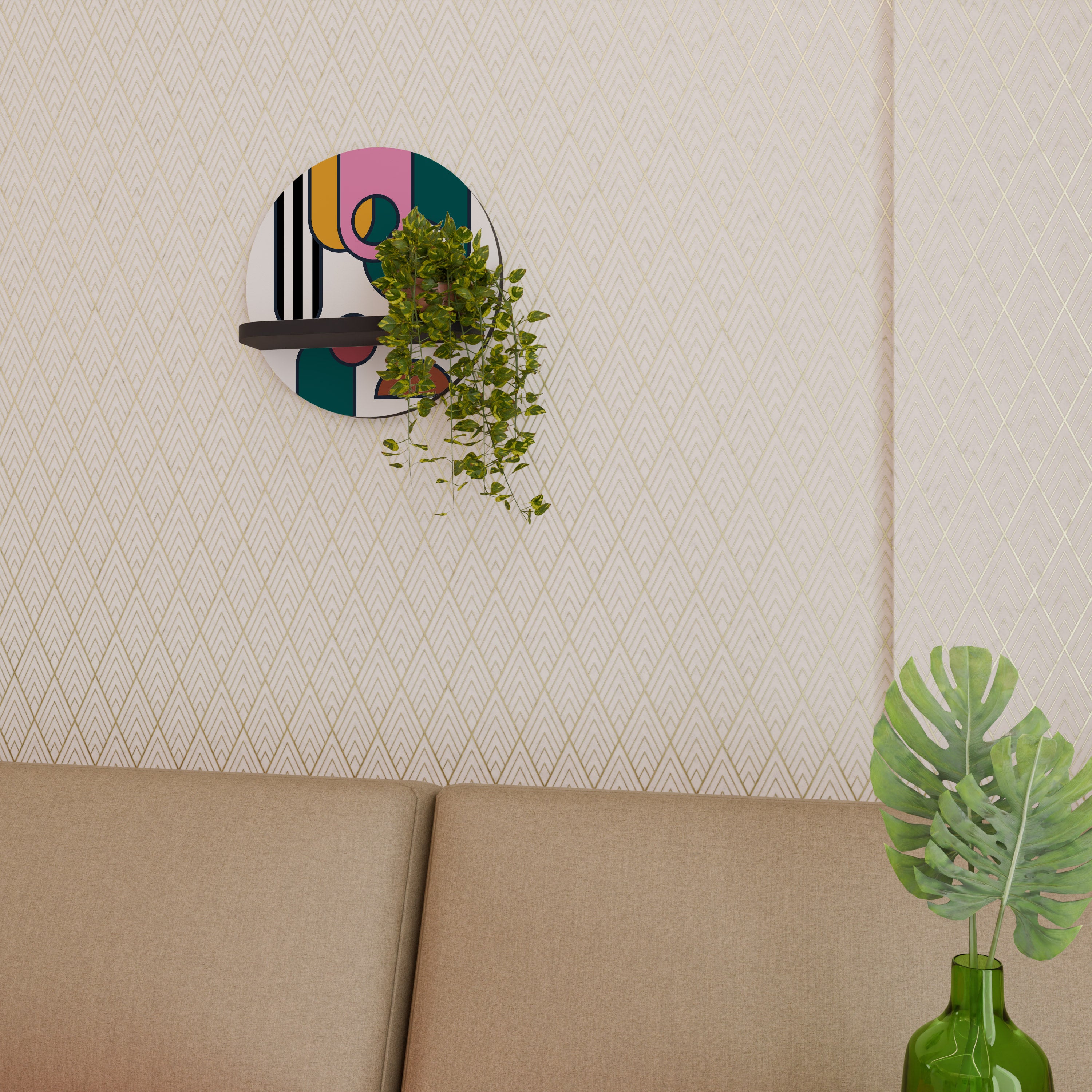 COOL STORY Półka okrągła Czarna