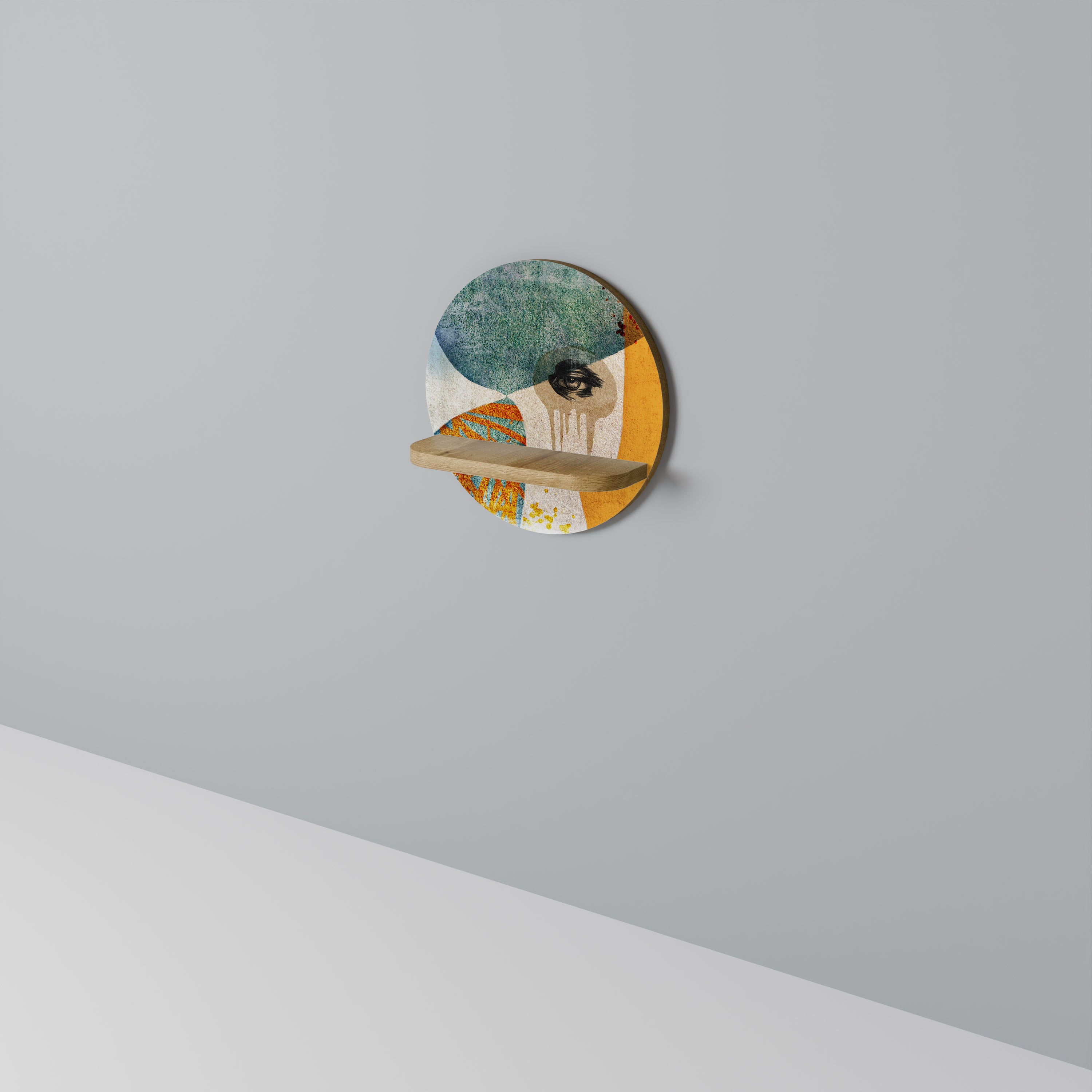 ABSTRACT FACES Półka okrągła