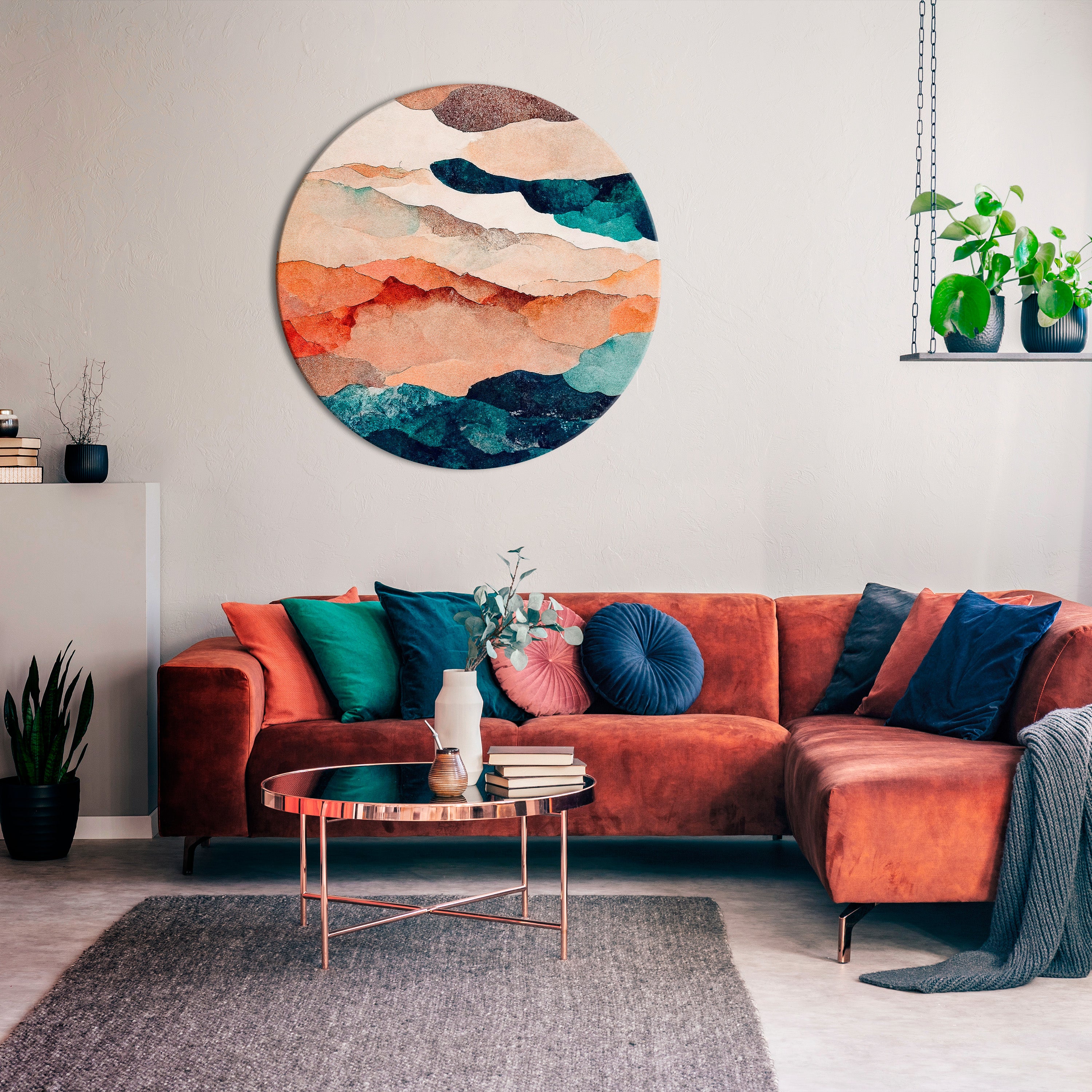 ABSTRACT LANDSCAPE Obraz okrągły