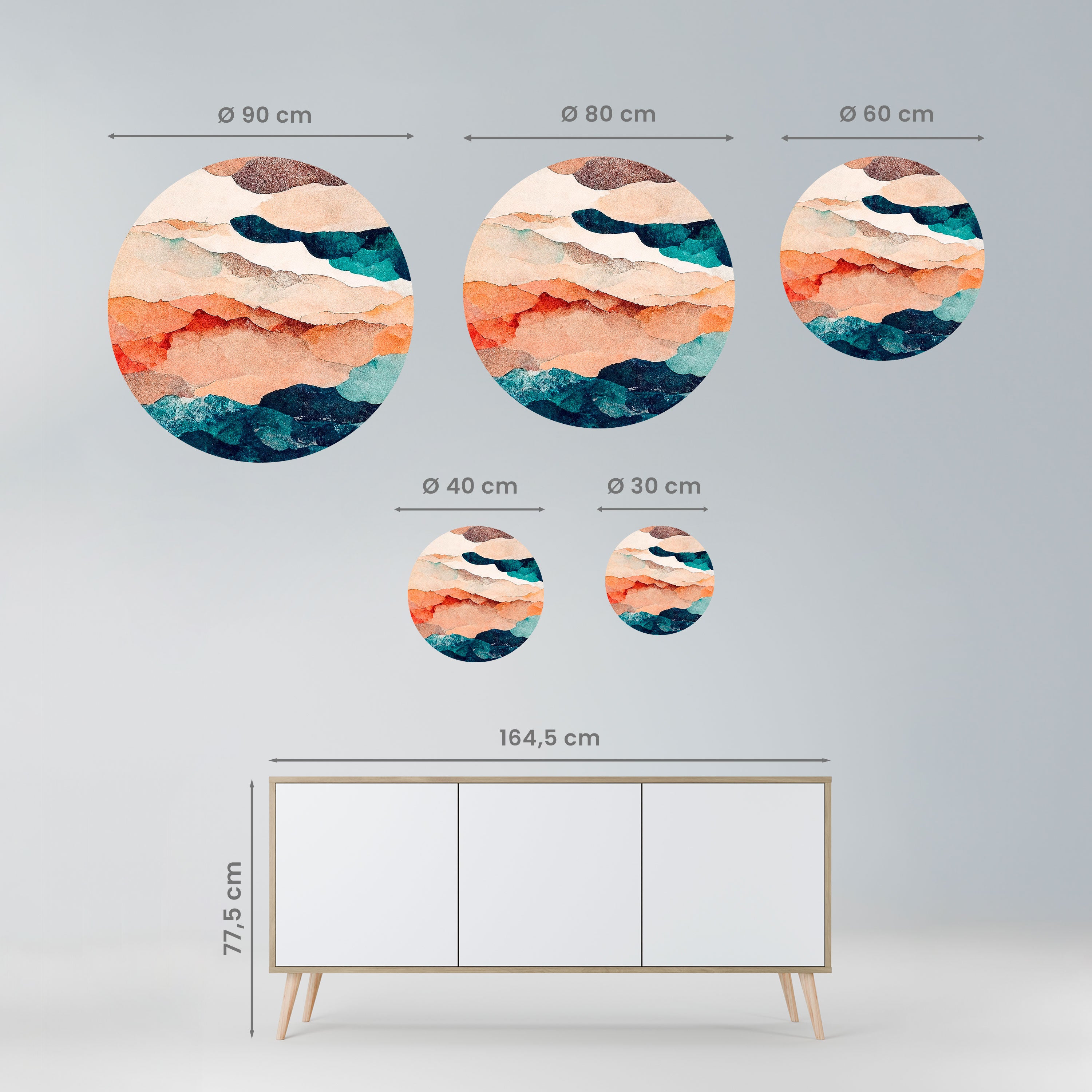 ABSTRACT LANDSCAPE Naklejka okrągła