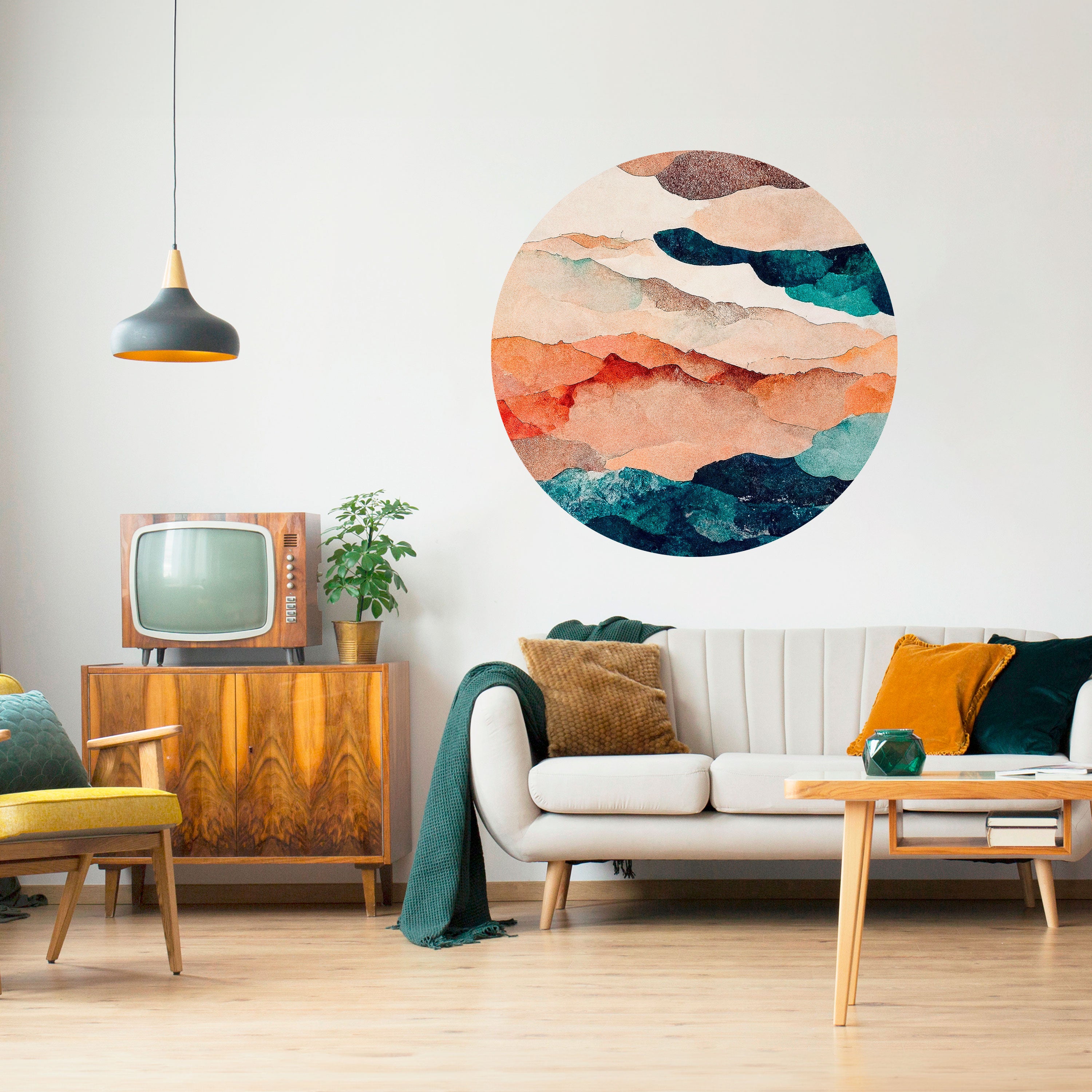 ABSTRACT LANDSCAPE Naklejka okrągła