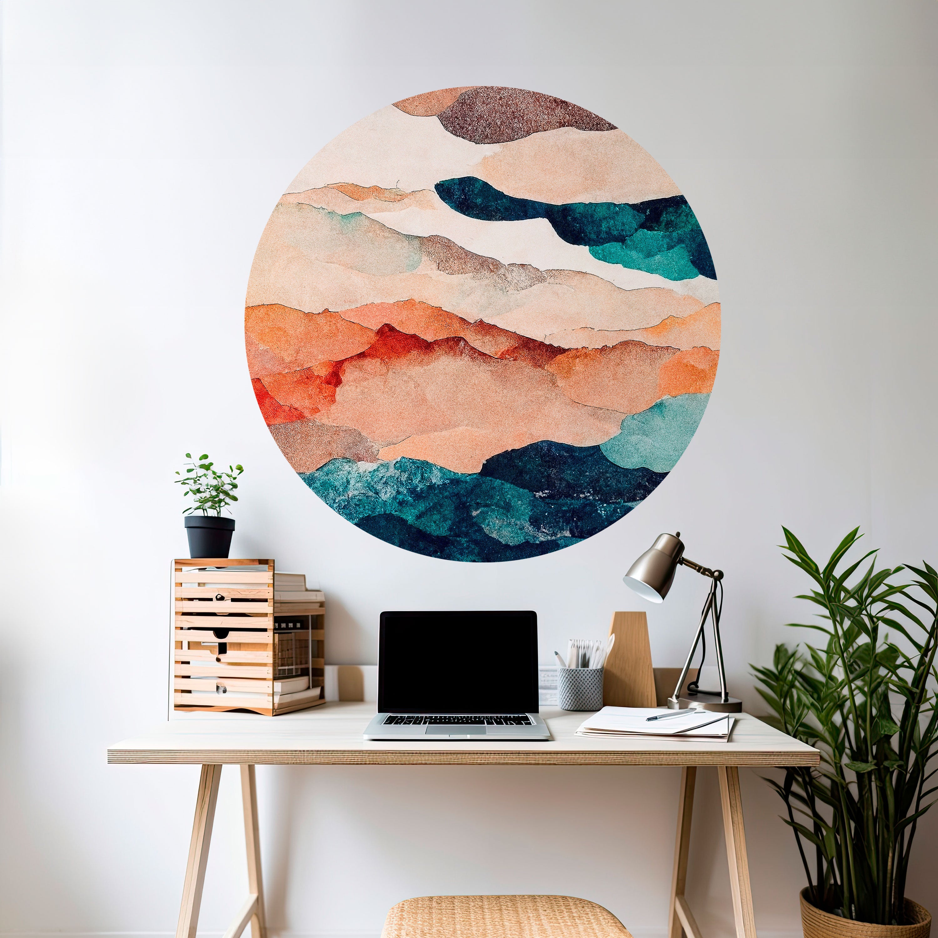 ABSTRACT LANDSCAPE Naklejka okrągła
