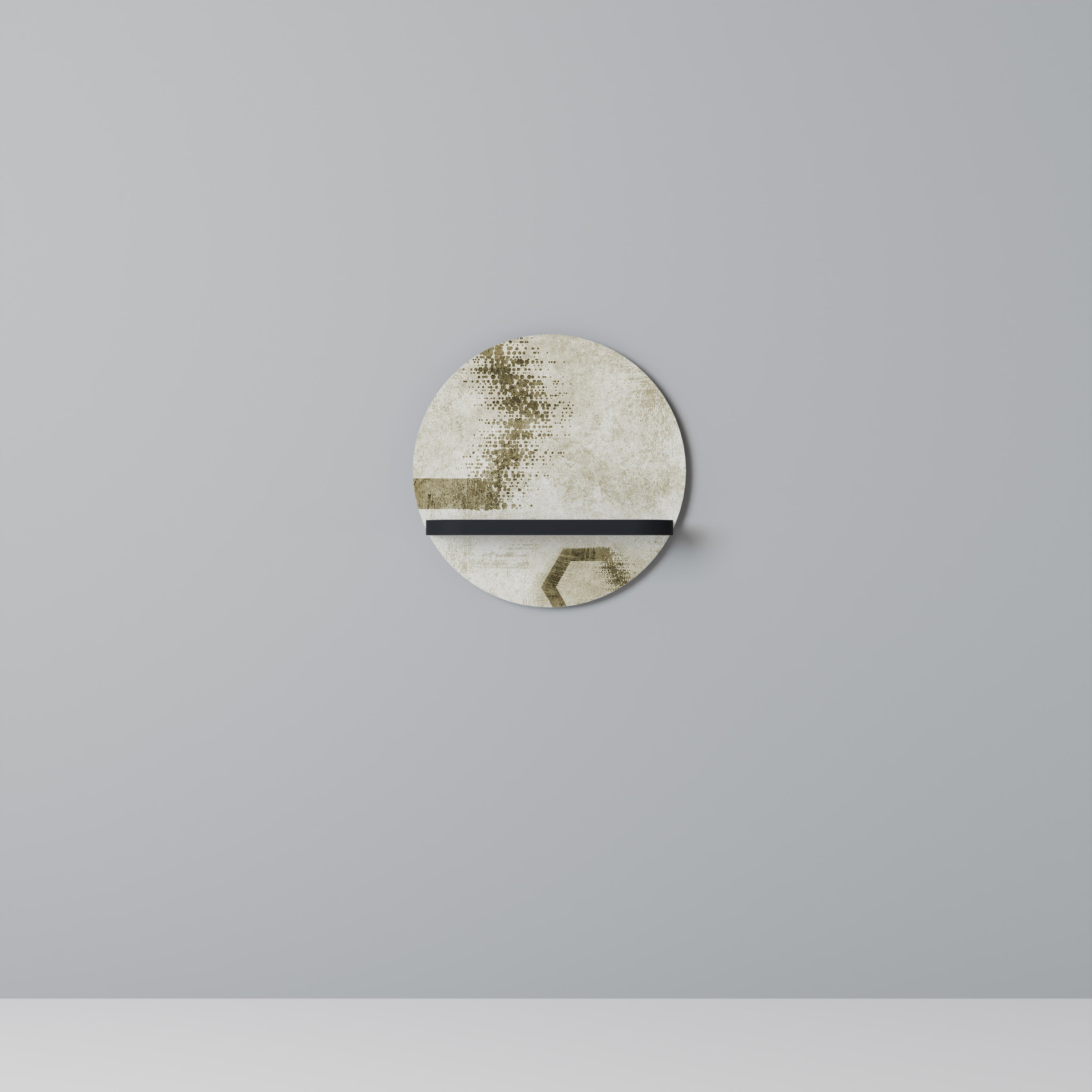 HEXAGONAL SHAPES Półka okrągła Czarna