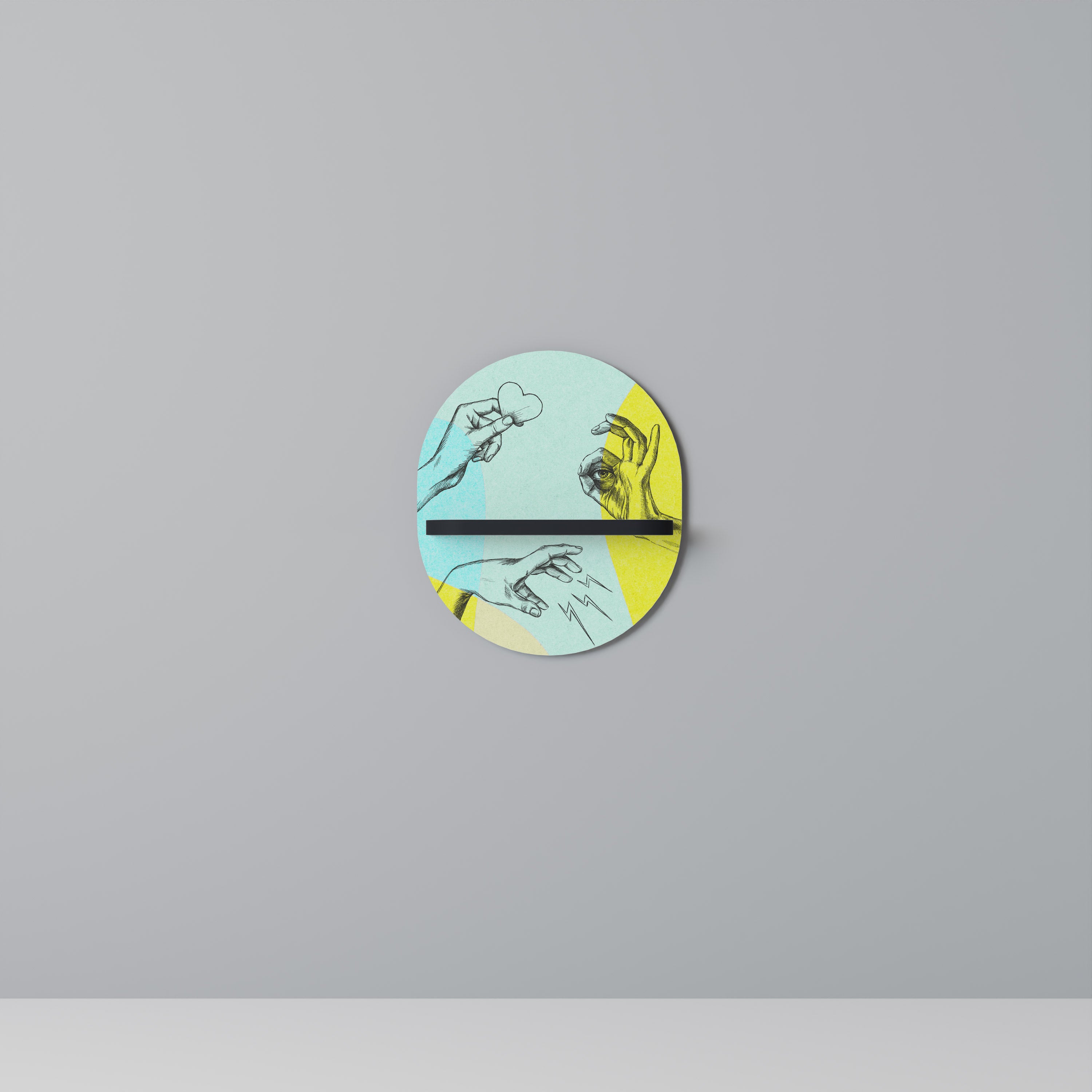 BODY LANGUAGE Półka owalna Czarna