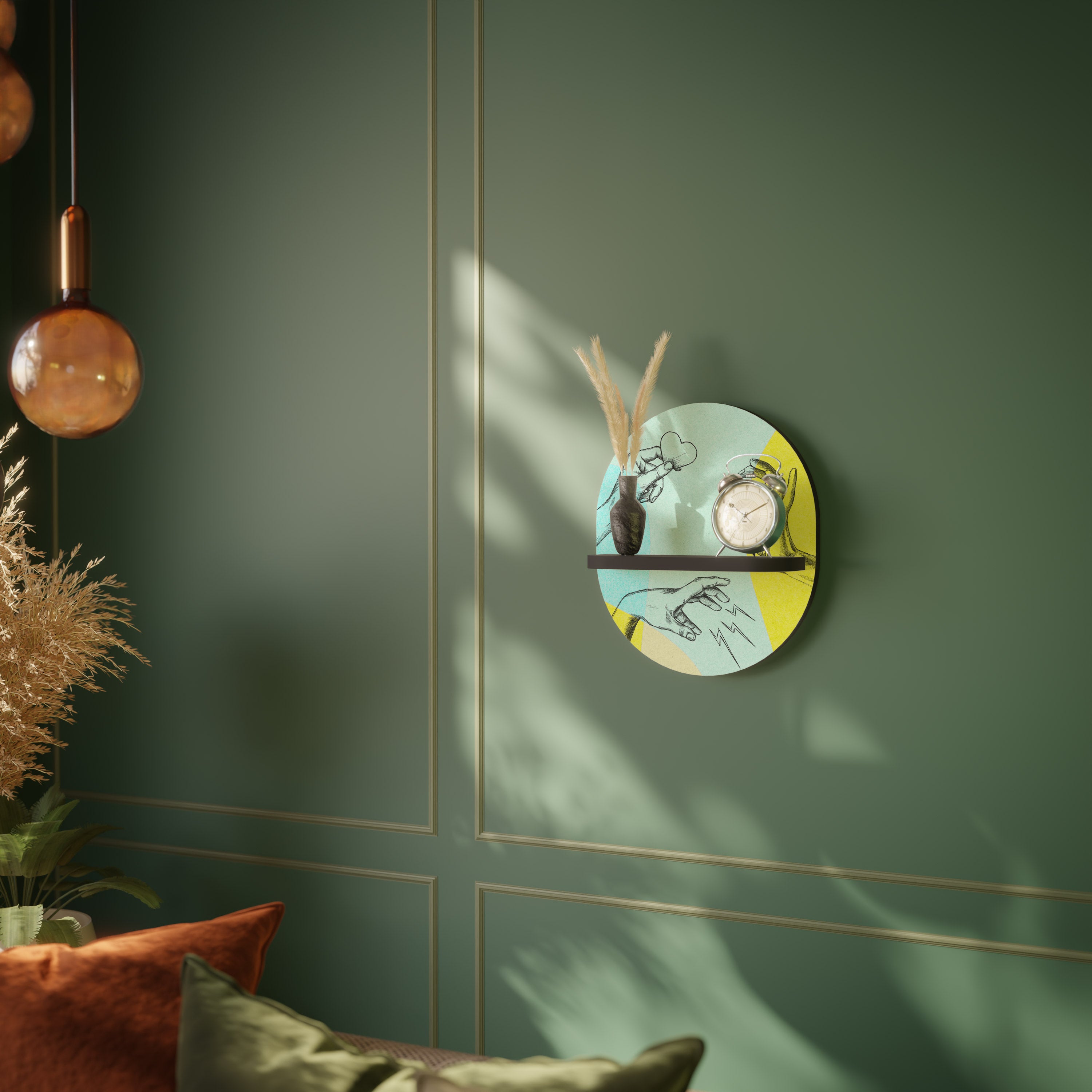 BODY LANGUAGE Półka owalna Czarna