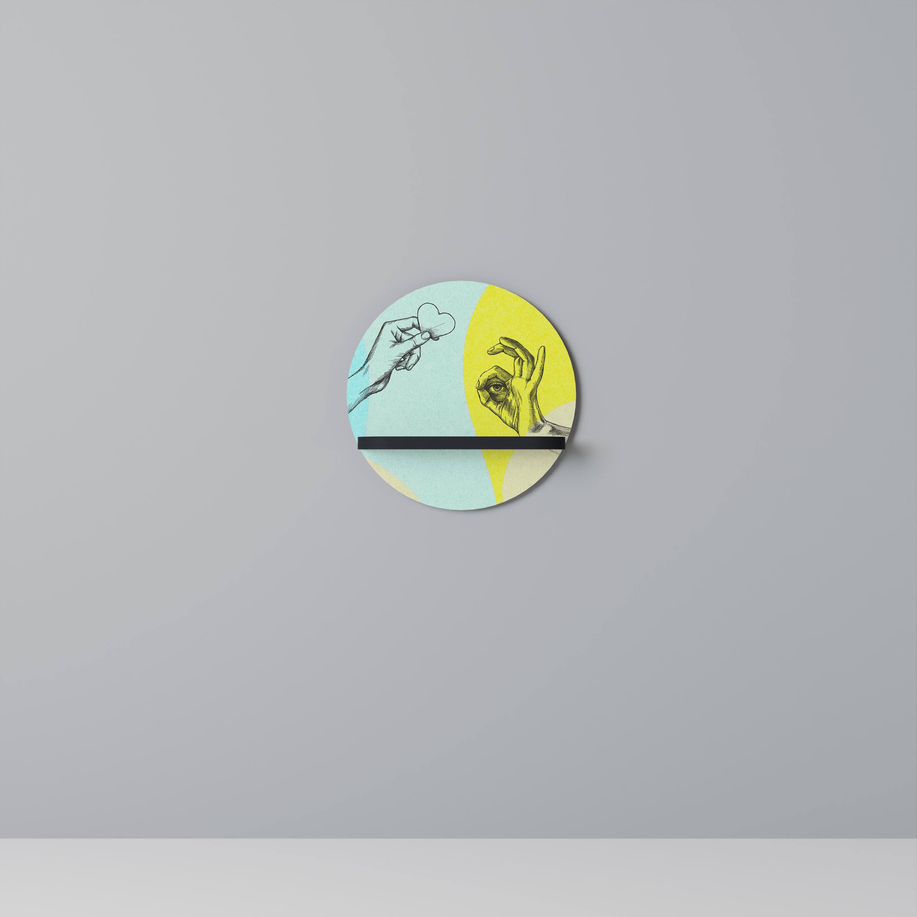 BODY LANGUAGE Półka okrągła Czarna