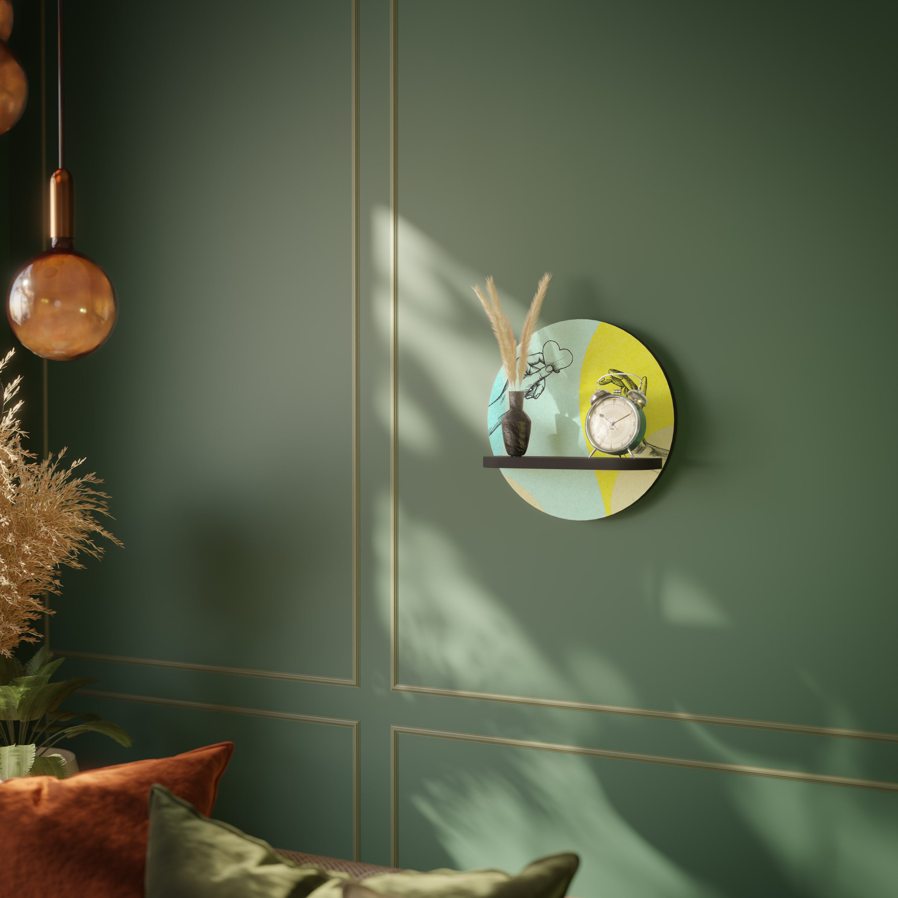 BODY LANGUAGE Półka okrągła Czarna