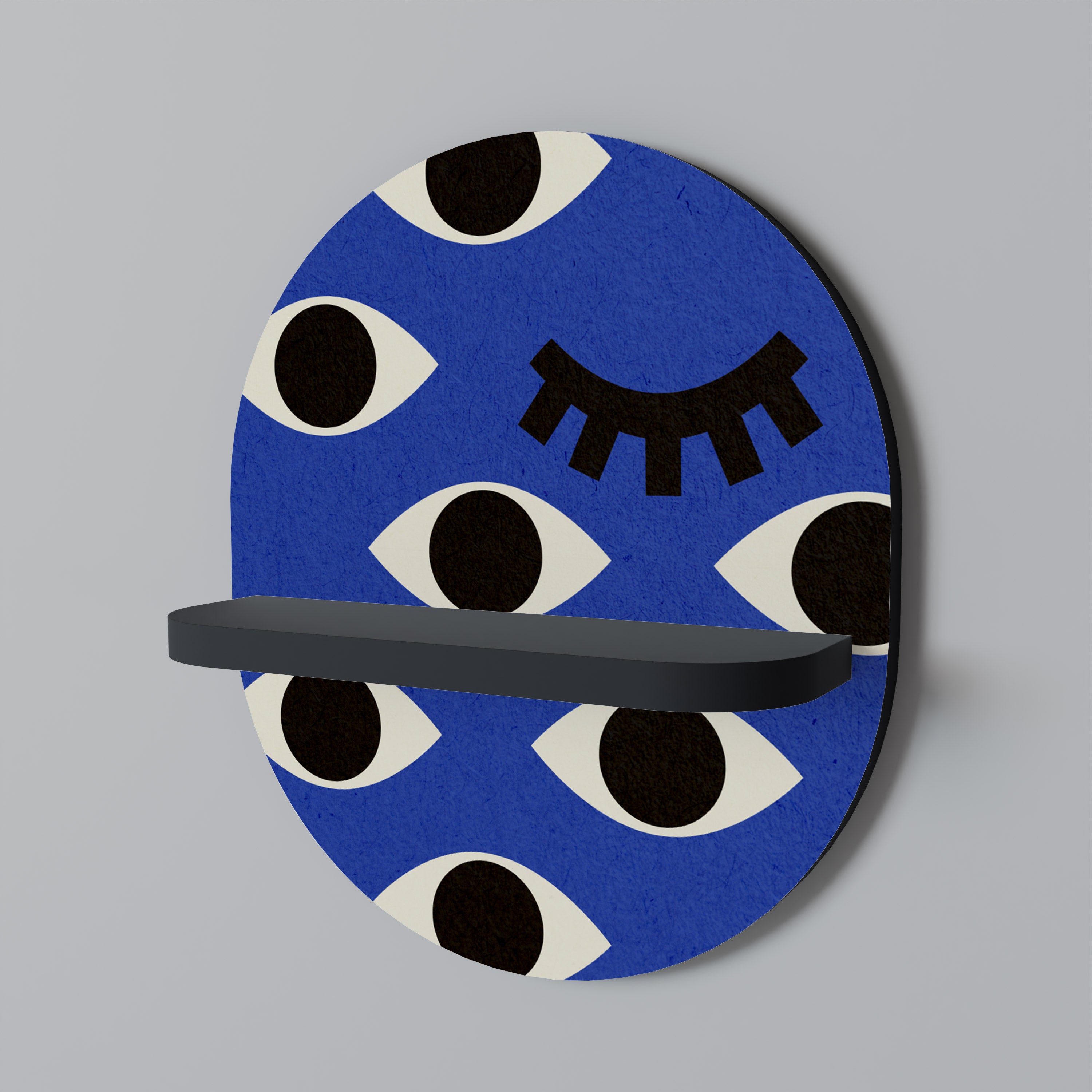 GEOMETRIC EYES Półka owalna Czarna