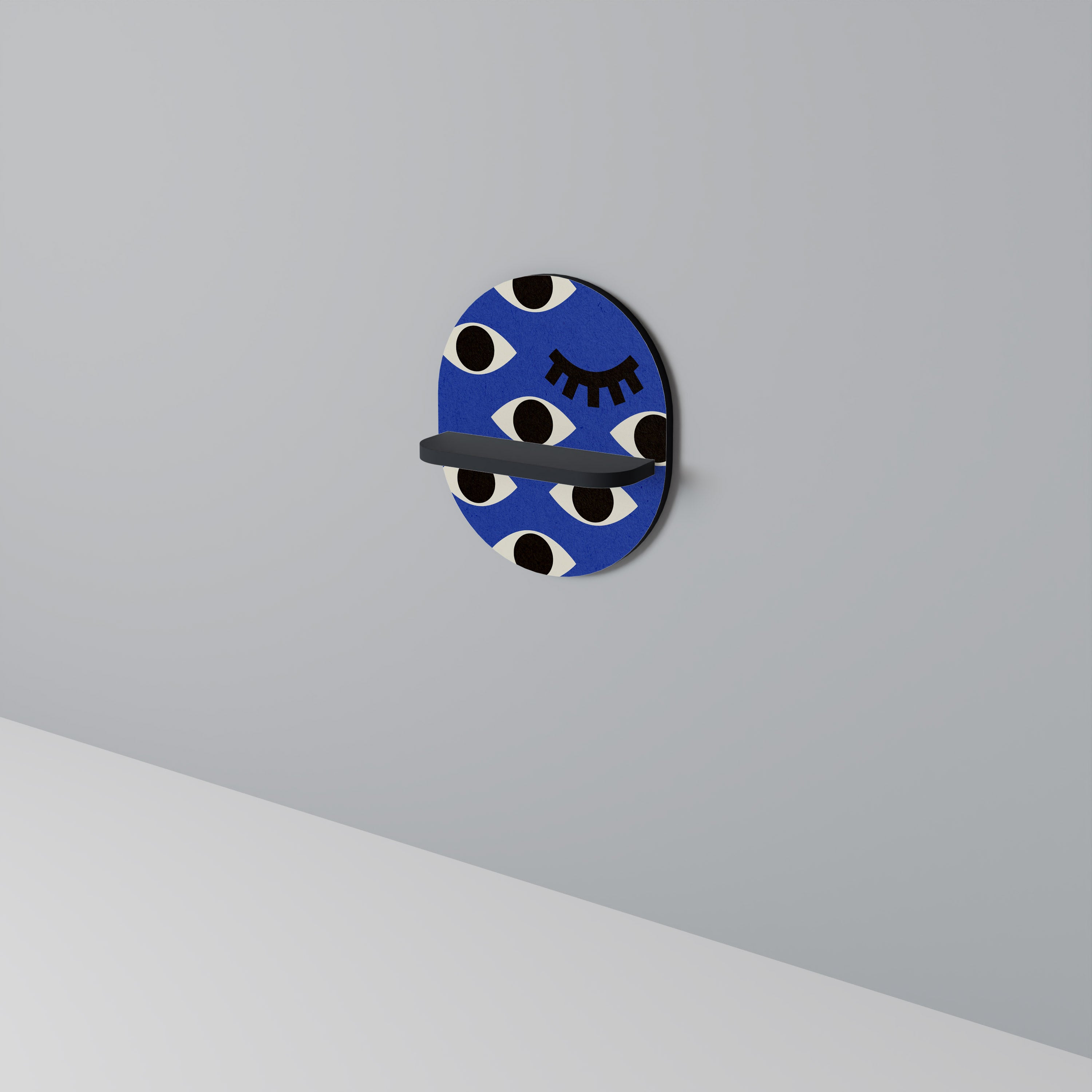 GEOMETRIC EYES Półka owalna Czarna