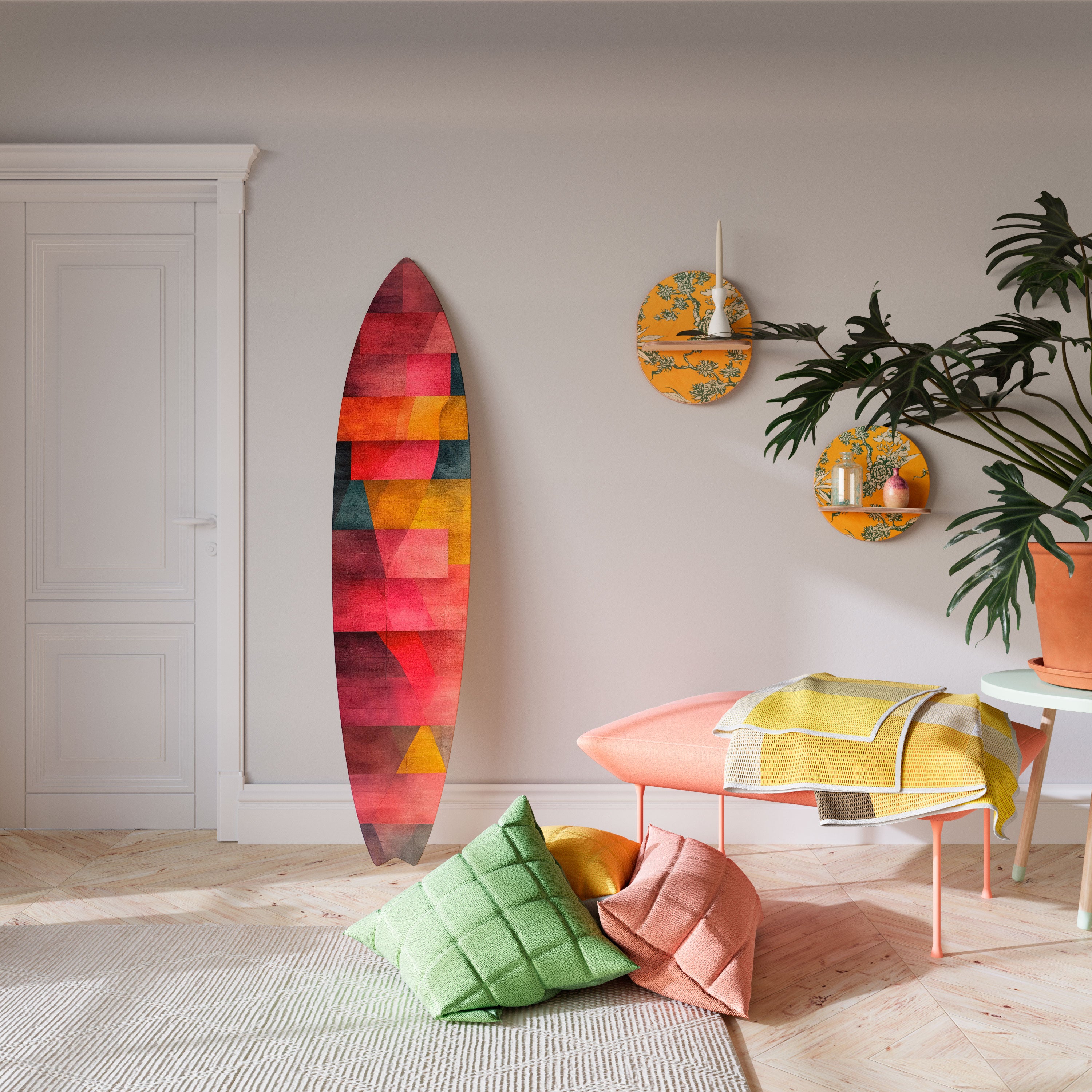COLORFUL SOUNDS Dekoracyjna deska surfingowa