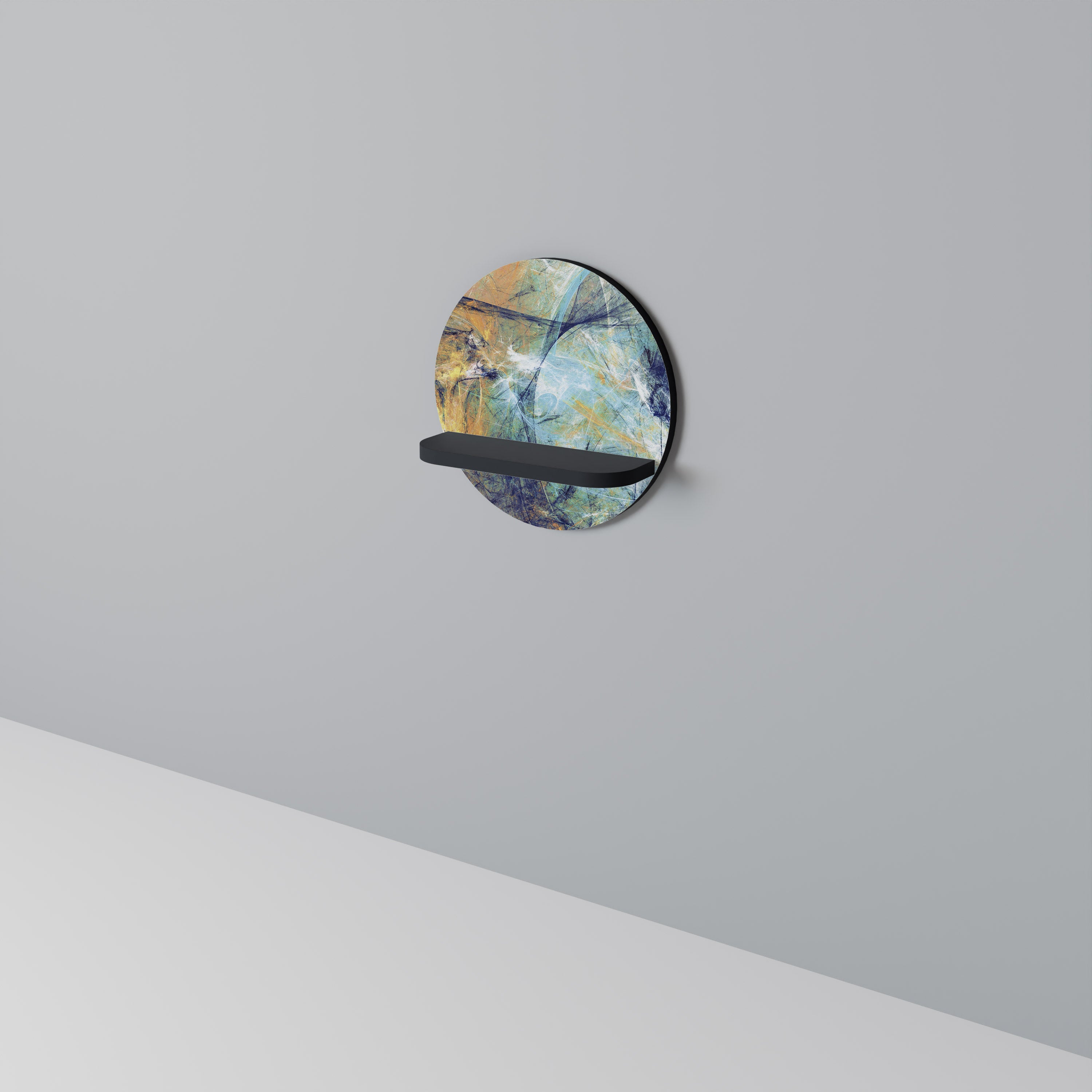 ABSTRACT THOUGHTS Półka okrągła Czarna