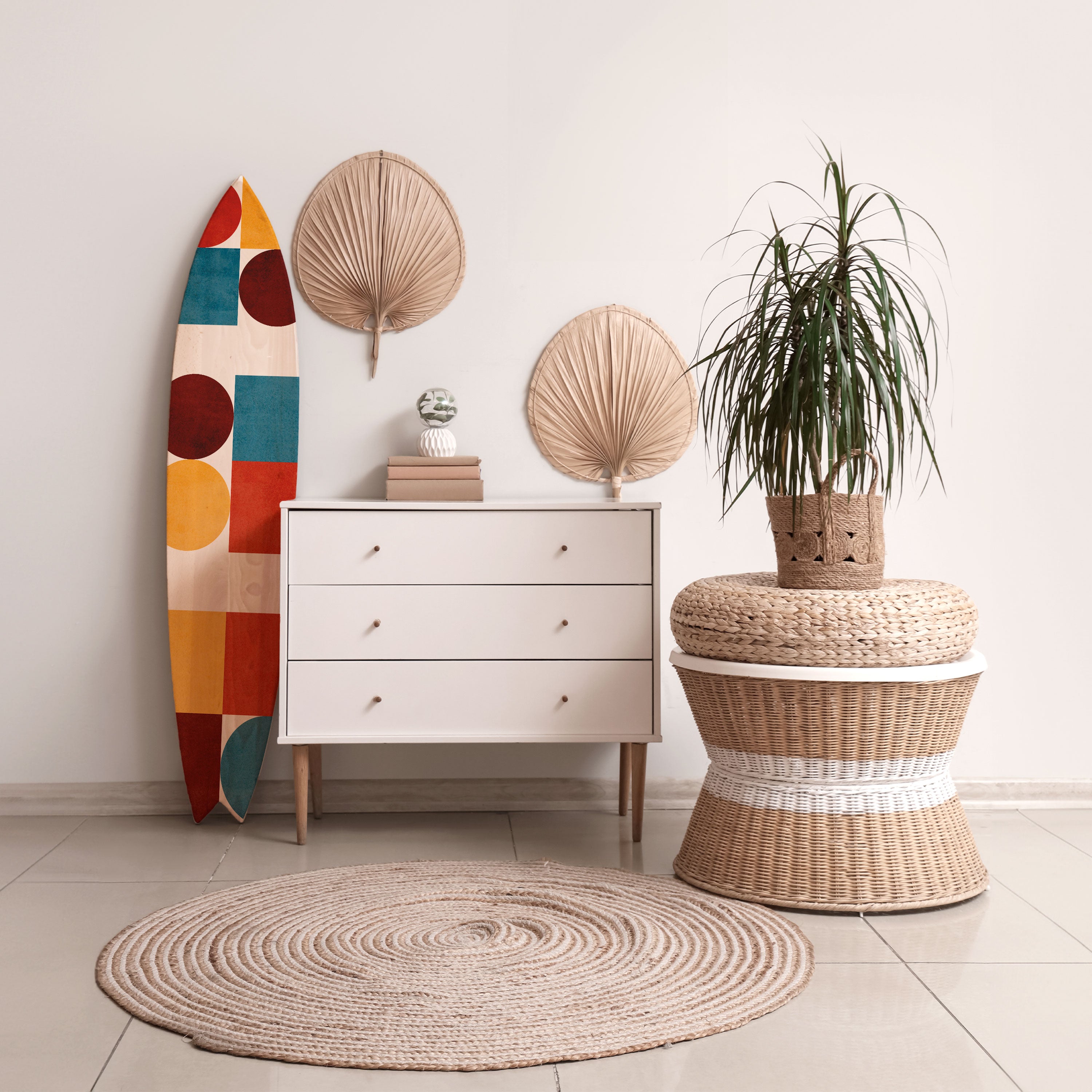 GEOMETRIC PUZZLE Dekoracyjna deska surfingowa