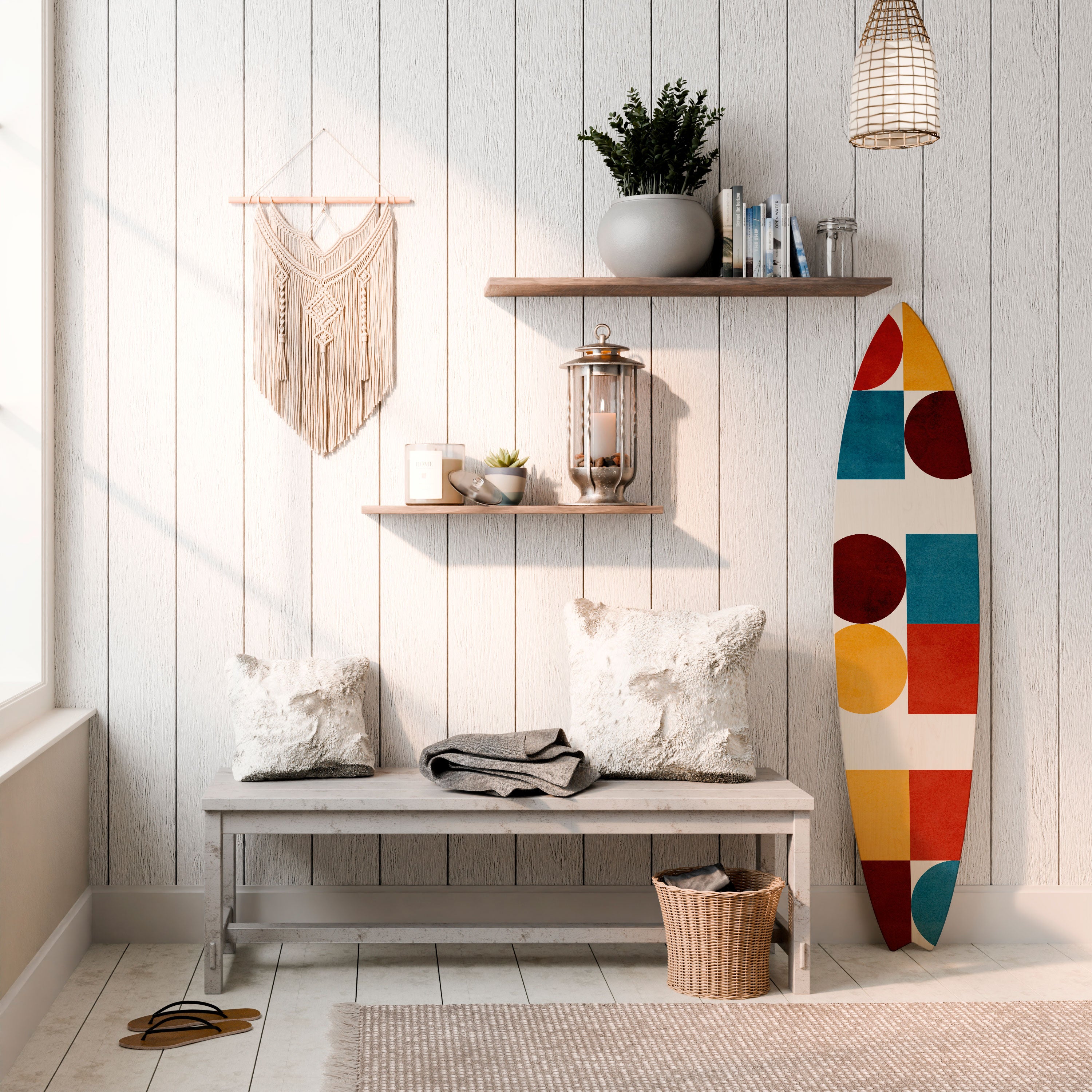 GEOMETRIC PUZZLE Dekoracyjna deska surfingowa