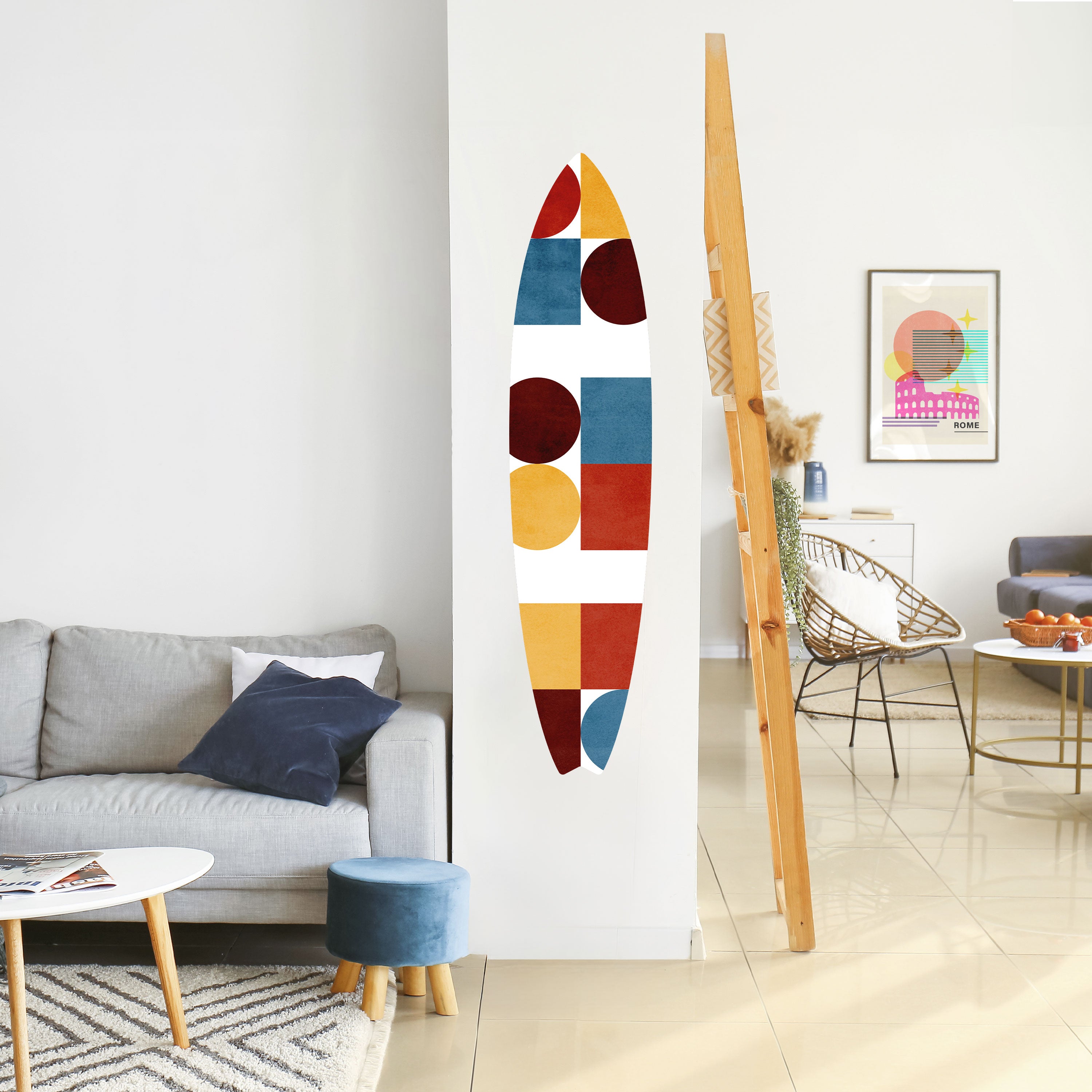 GEOMETRIC PUZZLE Naklejka - deska surfingowa