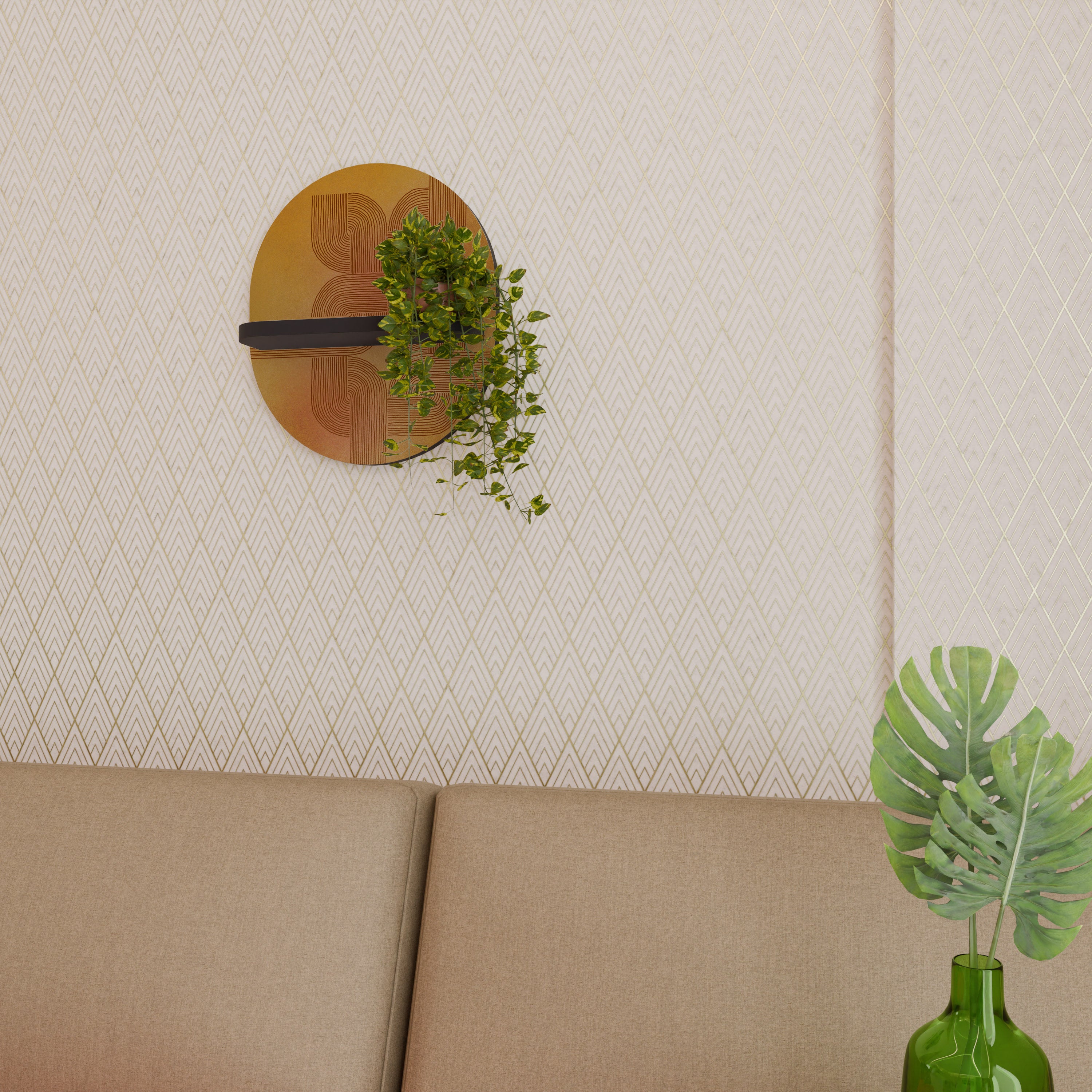 STRENGTHENING RELATION Półka owalna Czarna