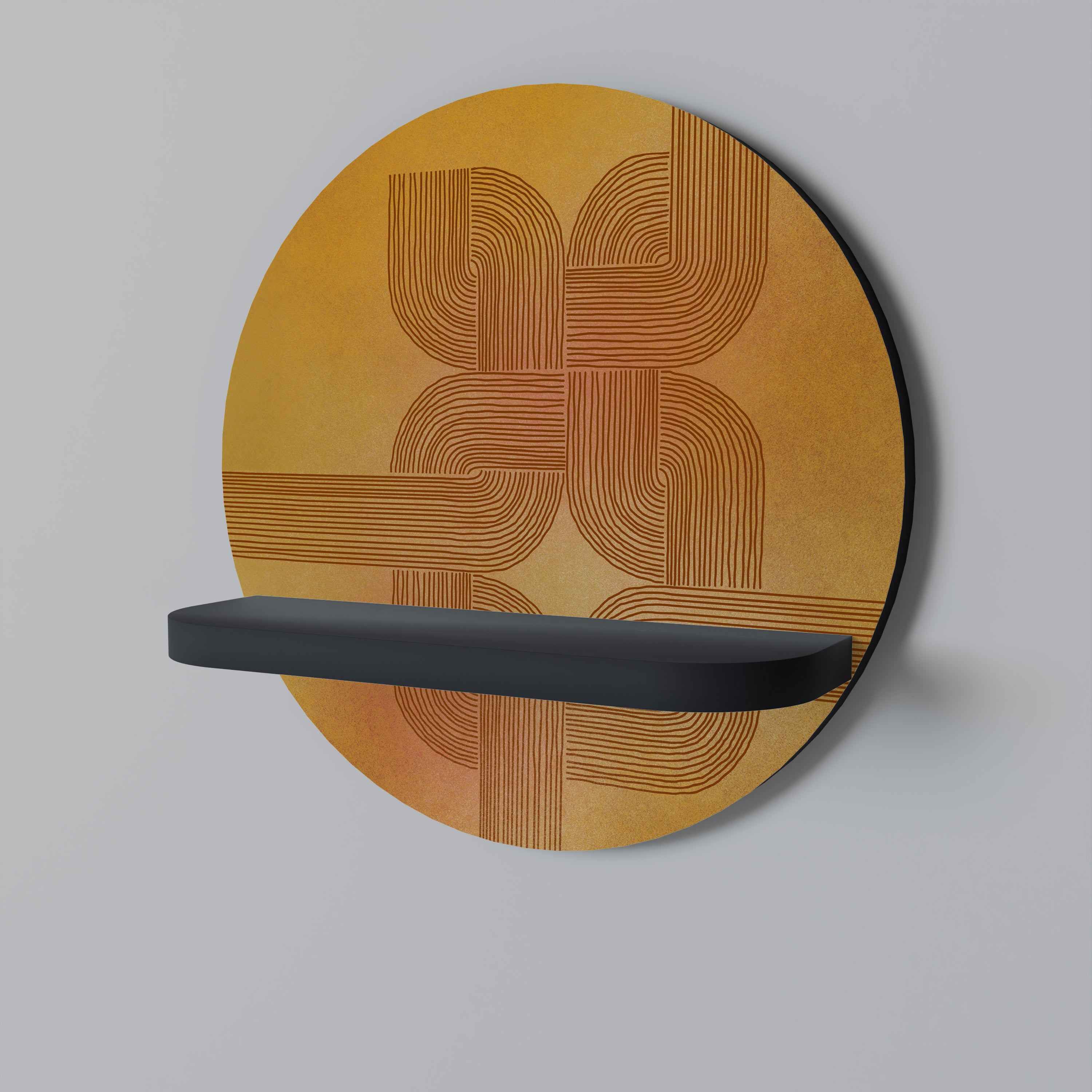 STRENGTHENING RELATION Półka okrągła Czarna