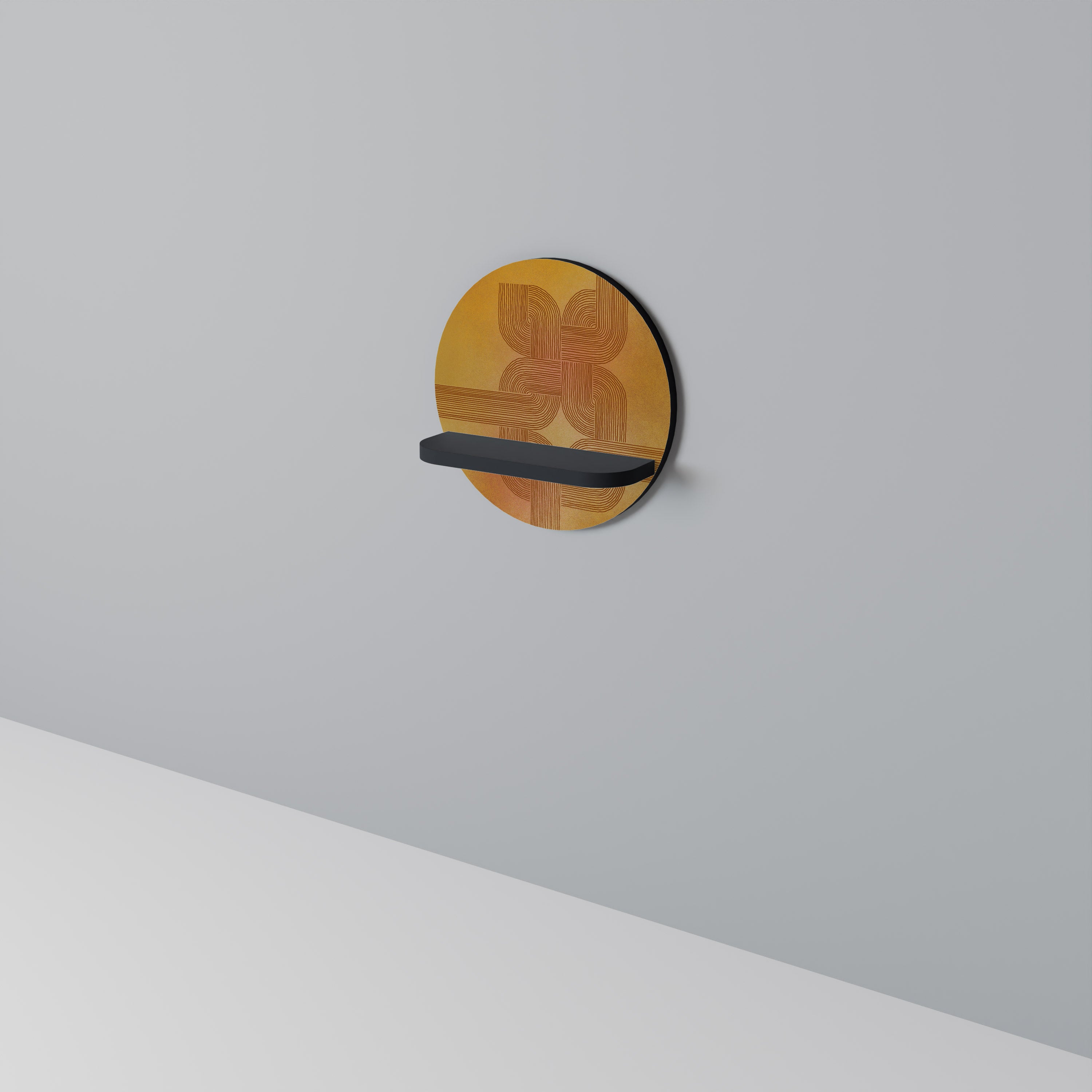 STRENGTHENING RELATION Półka okrągła Czarna