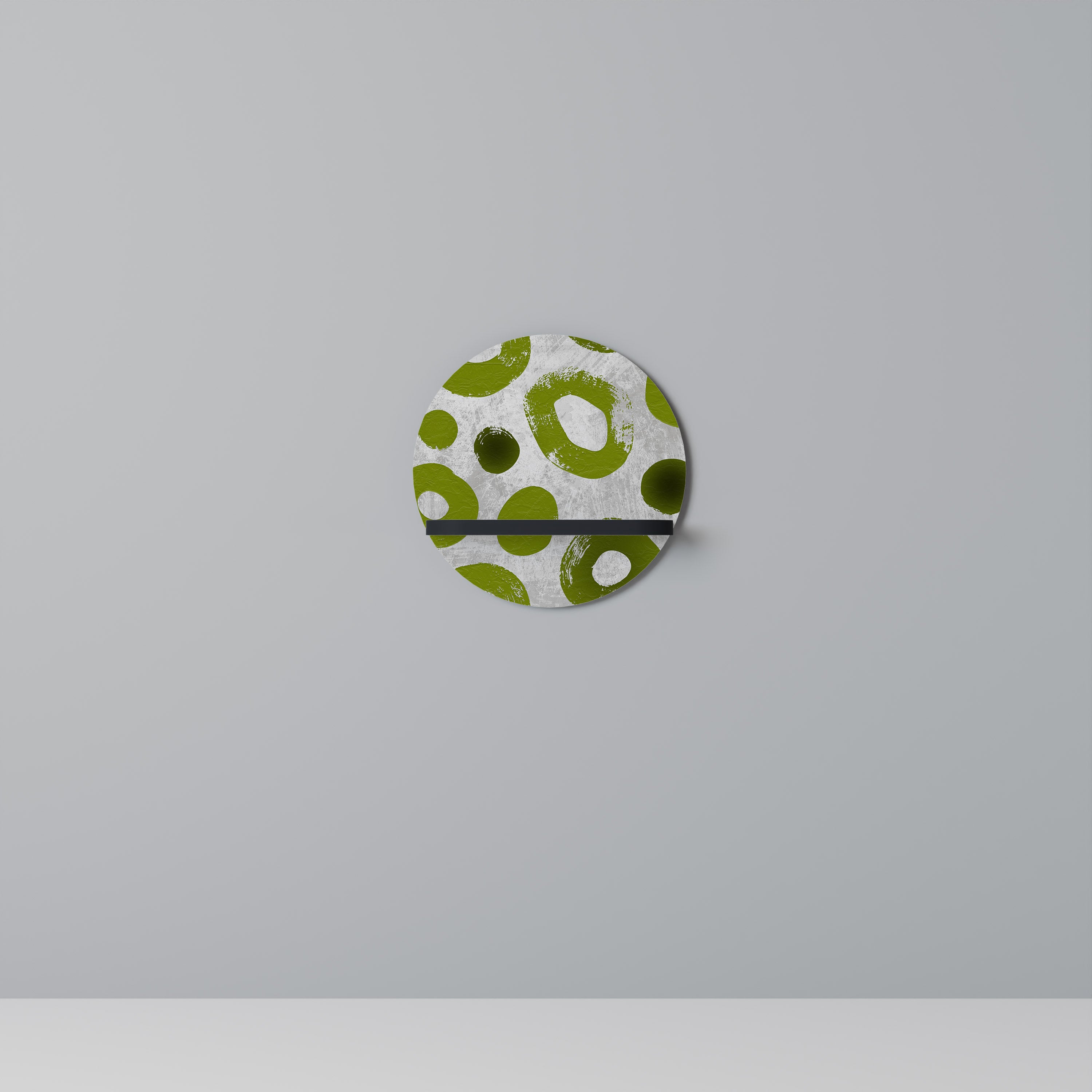 GREEN RHAPSODY Półka okrągła Czarna