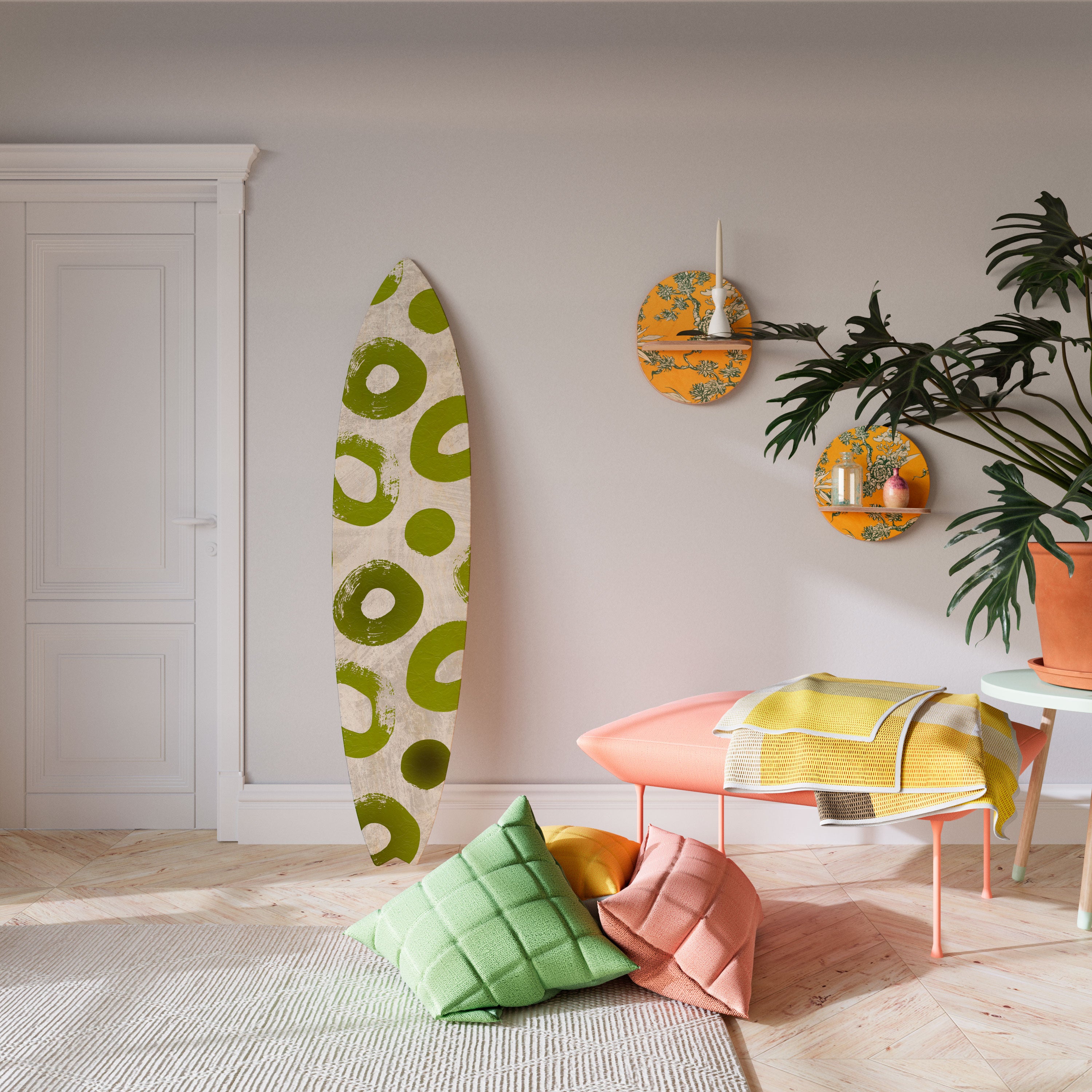 GREEN RHAPSODY Dekoracyjna deska surfingowa