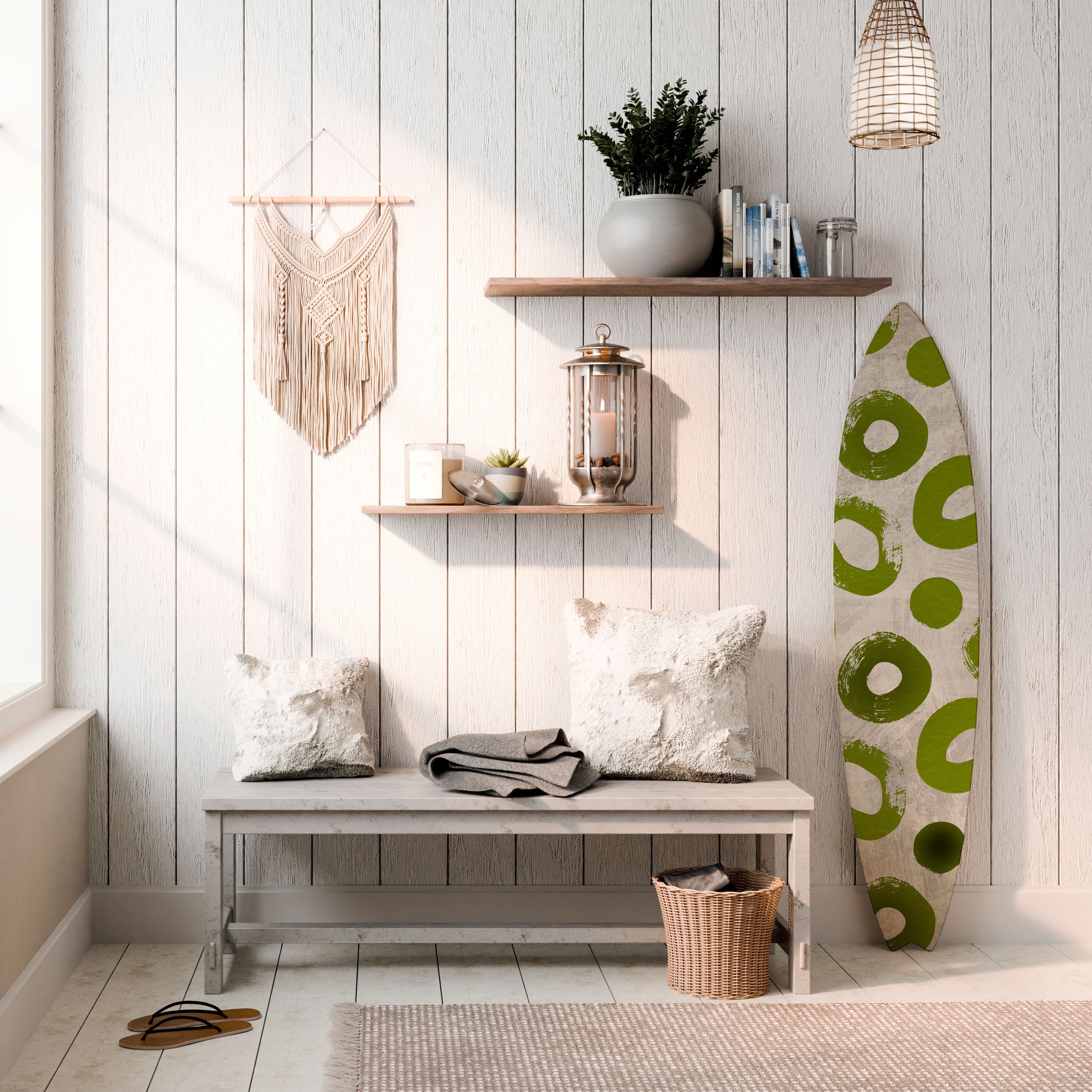 GREEN RHAPSODY Dekoracyjna deska surfingowa
