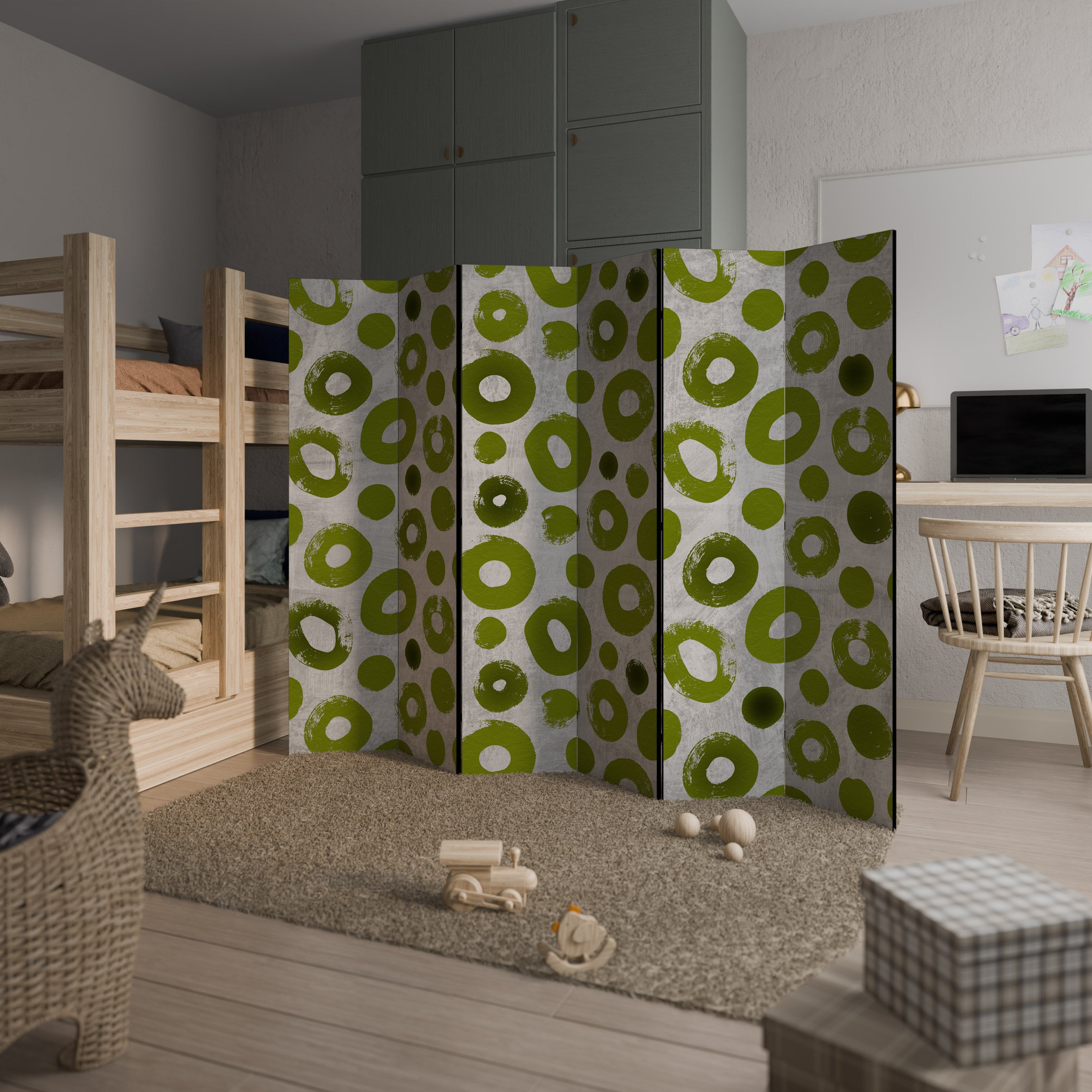 GREEN RHAPSODY Dekoracyjny parawan 6-skrzydłowy